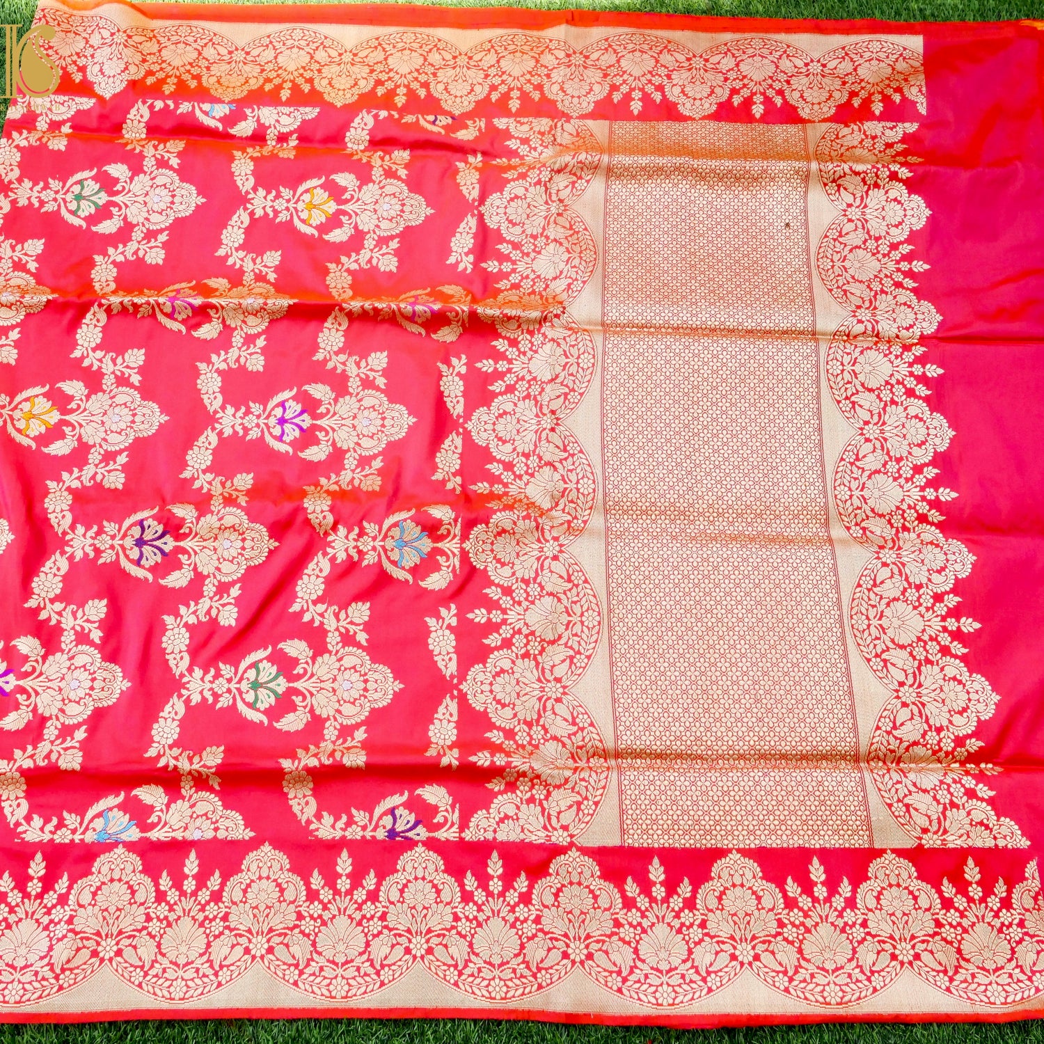 Banarasi Katan Silk Handwoven Kadwa Jaal Saree