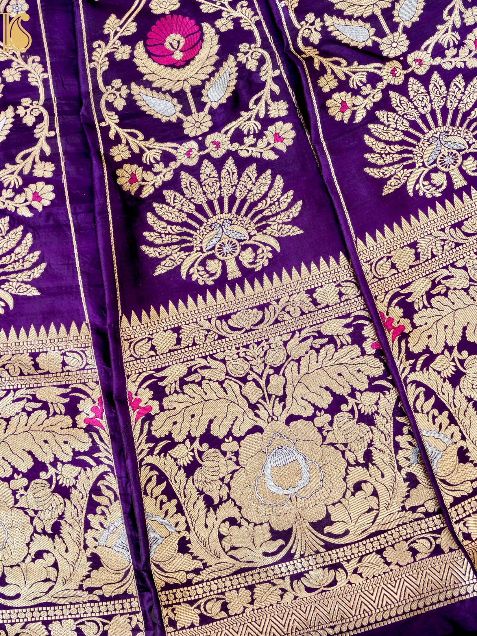 Handloom Banarasi Katan Silk Kalidar Pankha Booti Lehenga