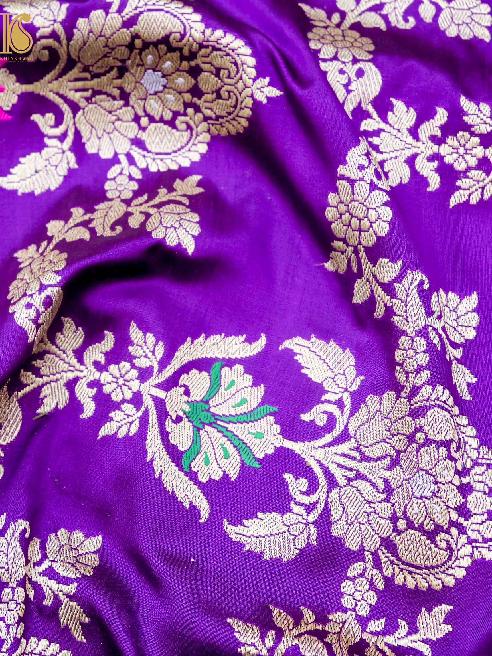 Banarasi Katan Silk Handwoven Kadwa Jaal Saree