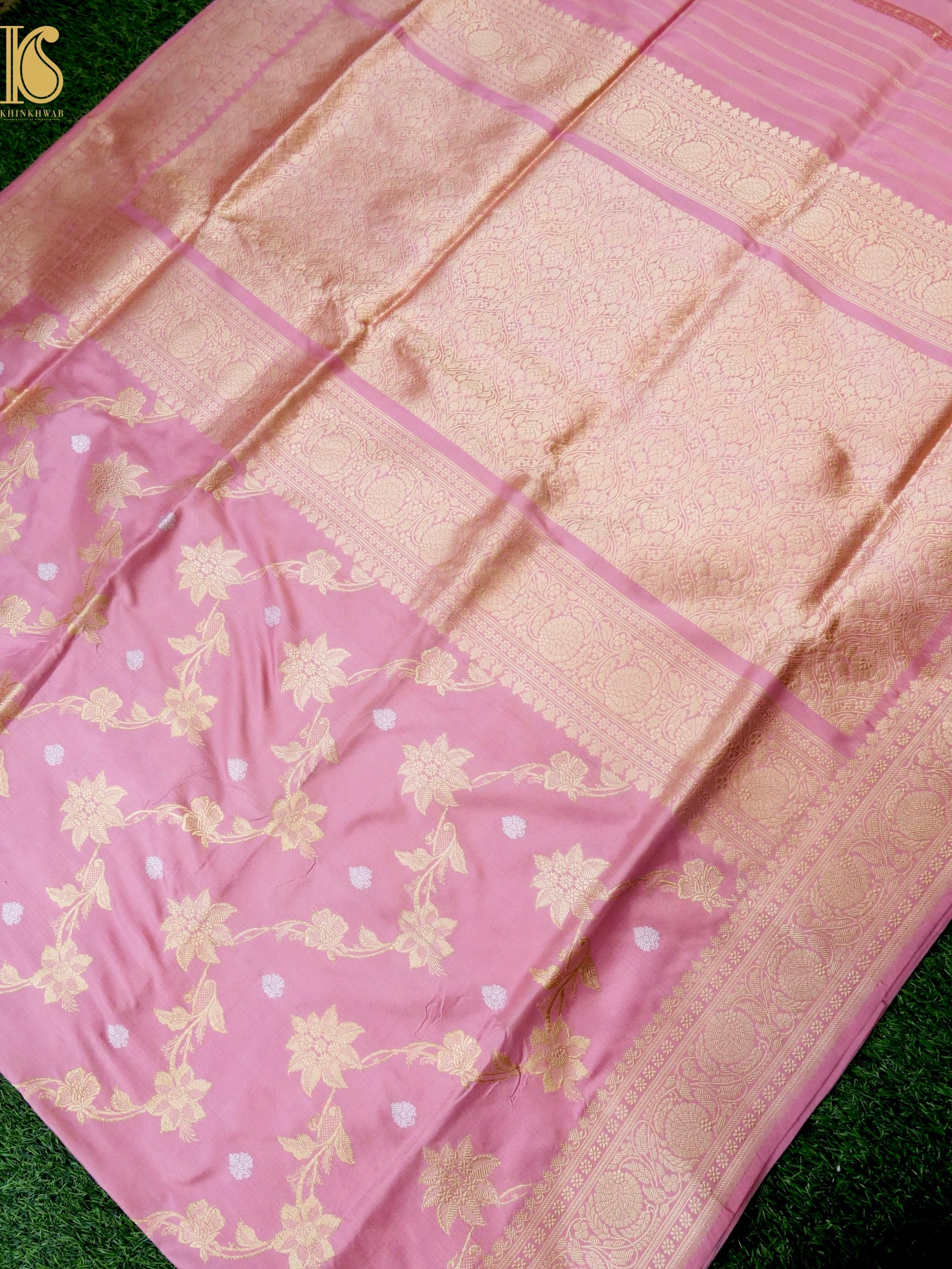 Banarasi Katan Silk Handwoven Kadwa Jaal Saree