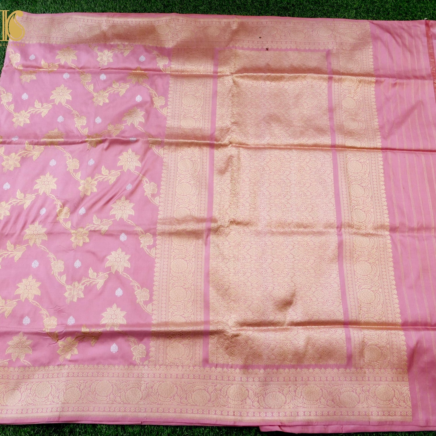 Banarasi Katan Silk Handwoven Kadwa Jaal Saree