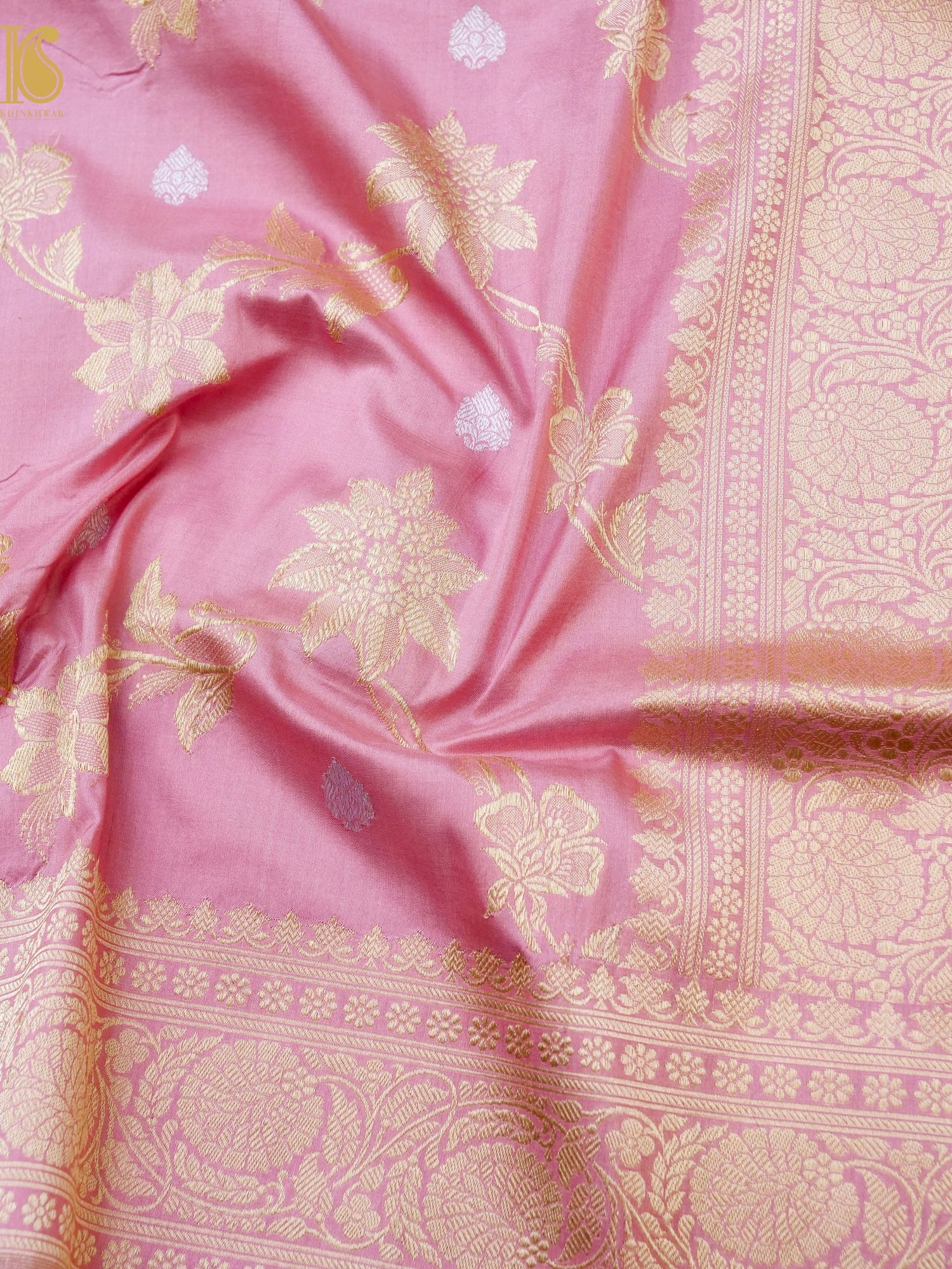 Banarasi Katan Silk Handwoven Kadwa Jaal Saree