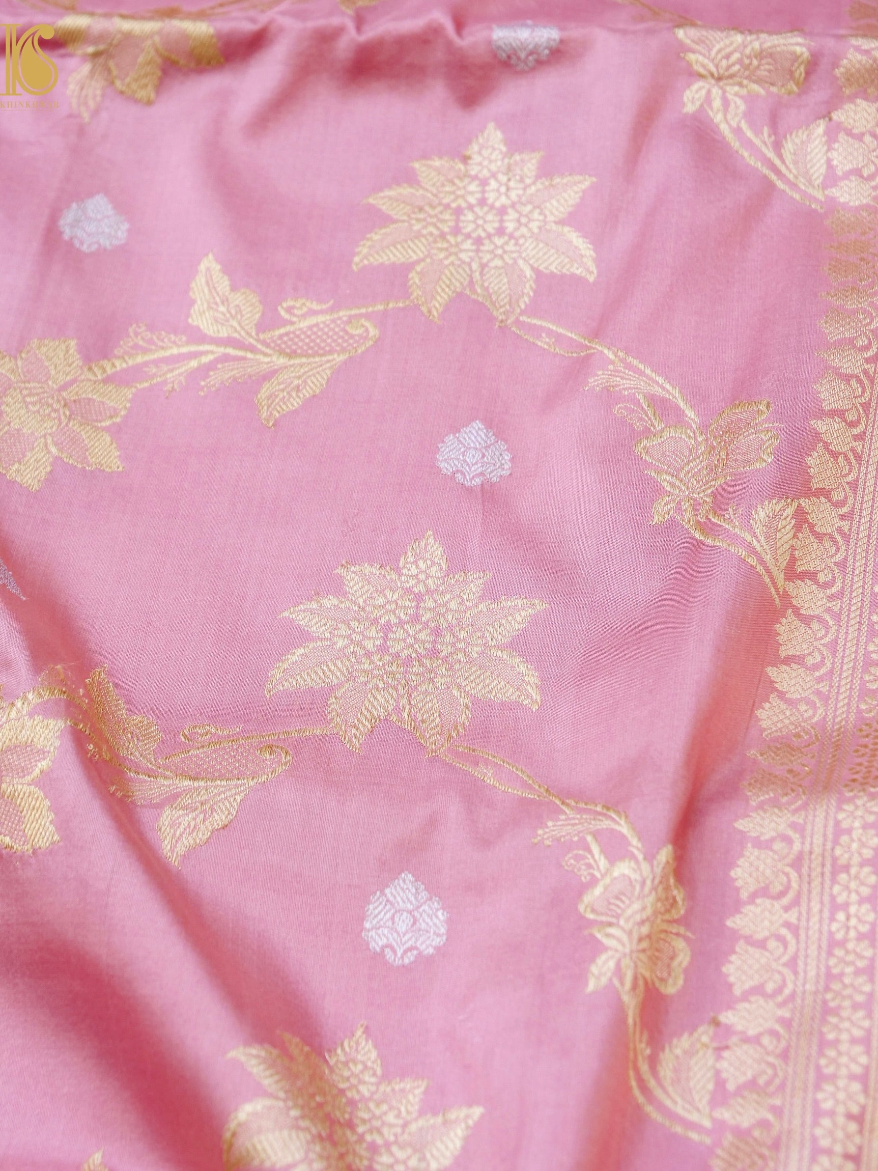 Banarasi Katan Silk Handwoven Kadwa Jaal Saree