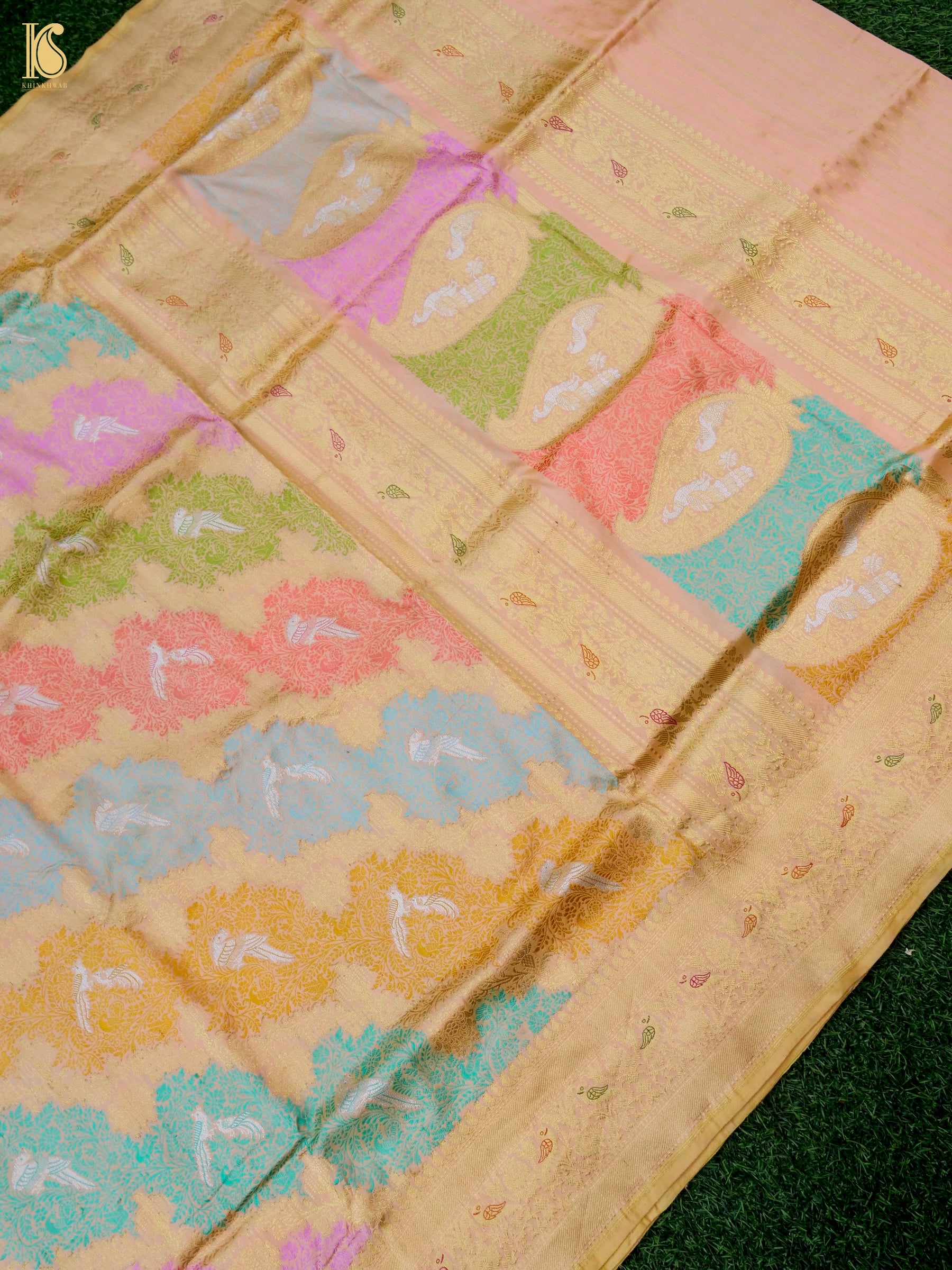 Handloom Banarasi Katan Silk Resham Rangkat Saree