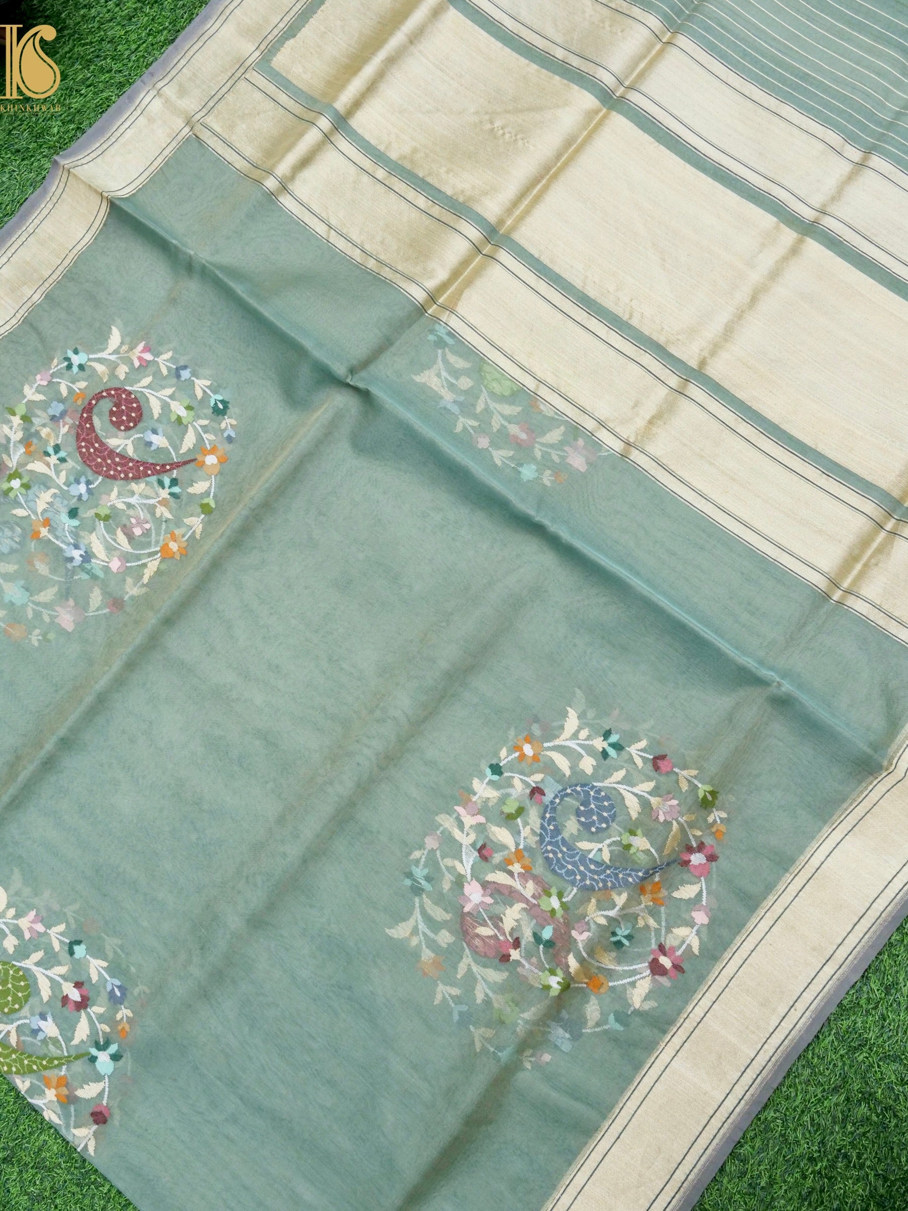 Handloom Banarasi Real Silver Zari Cotton Saree