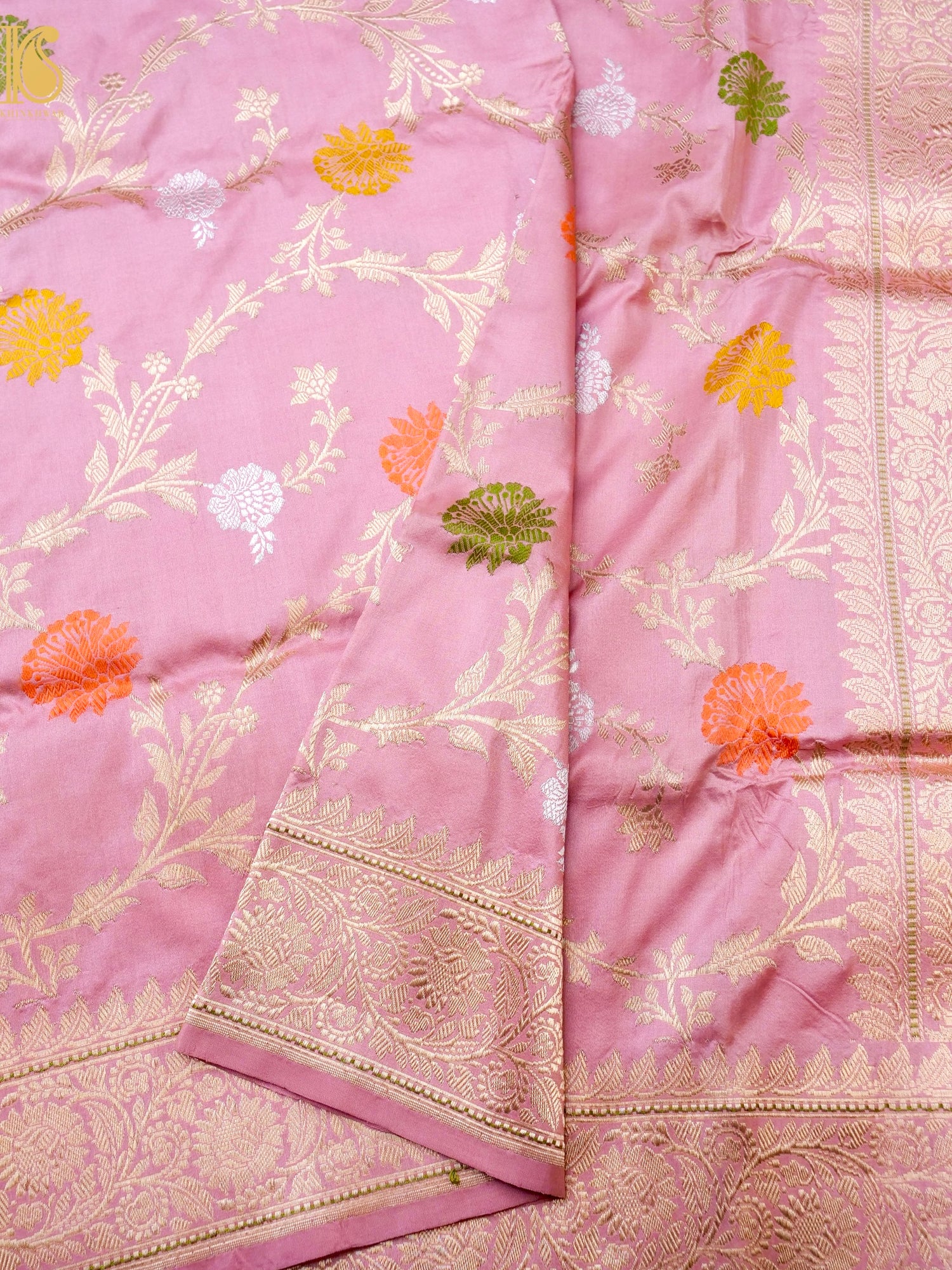 Banarasi Katan Silk Handwoven Kadwa Jaal Saree