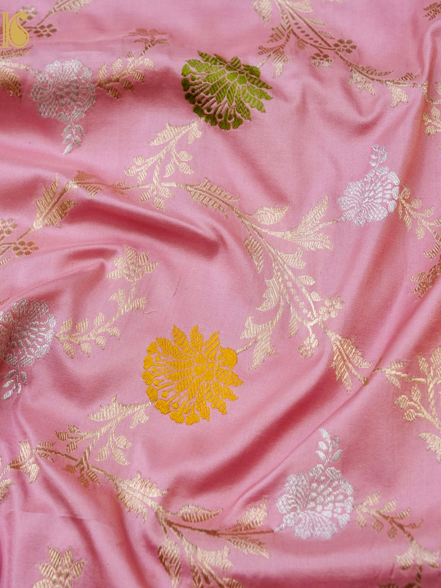 Banarasi Katan Silk Handwoven Kadwa Jaal Saree