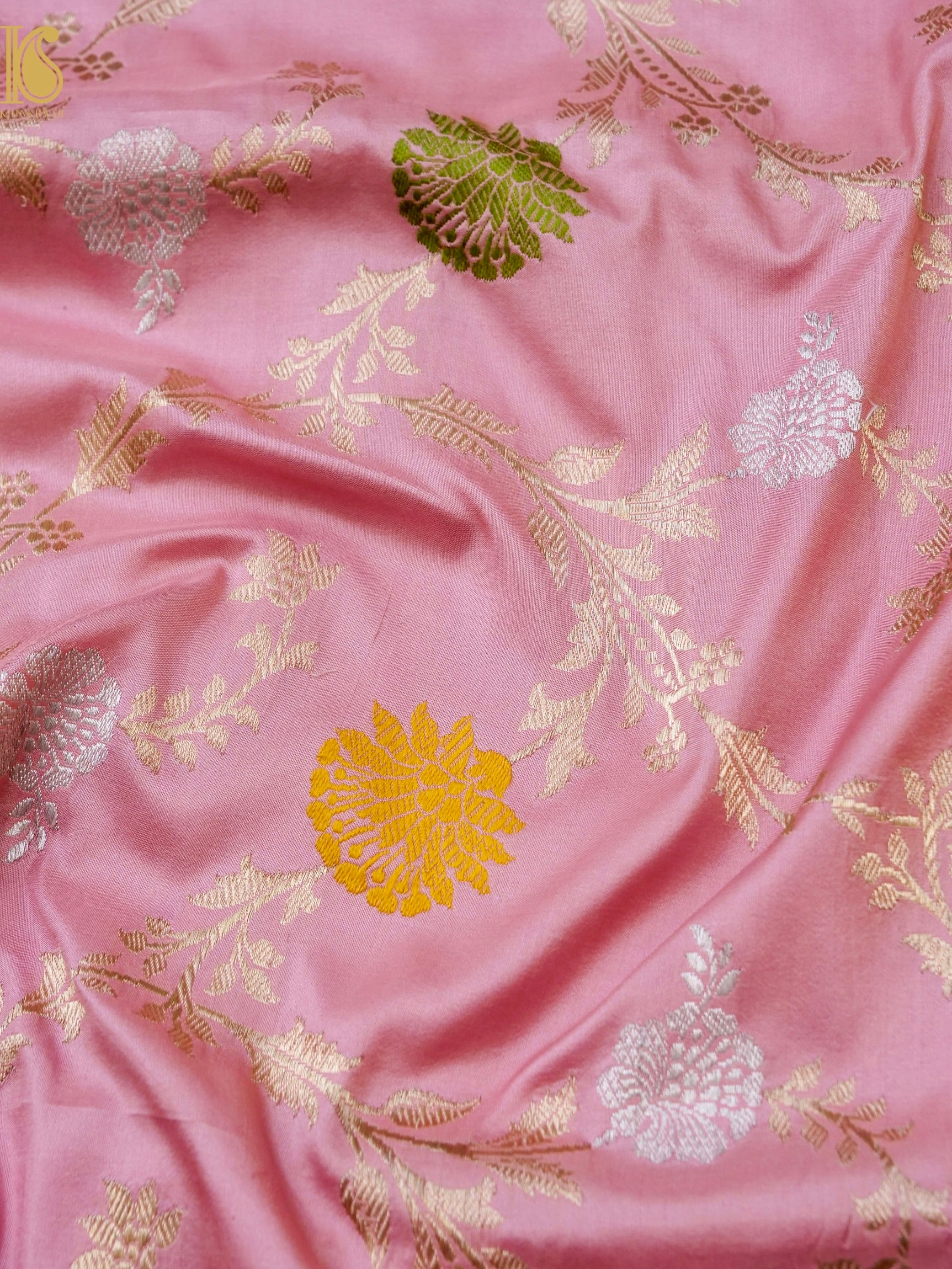 Banarasi Katan Silk Handwoven Kadwa Jaal Saree
