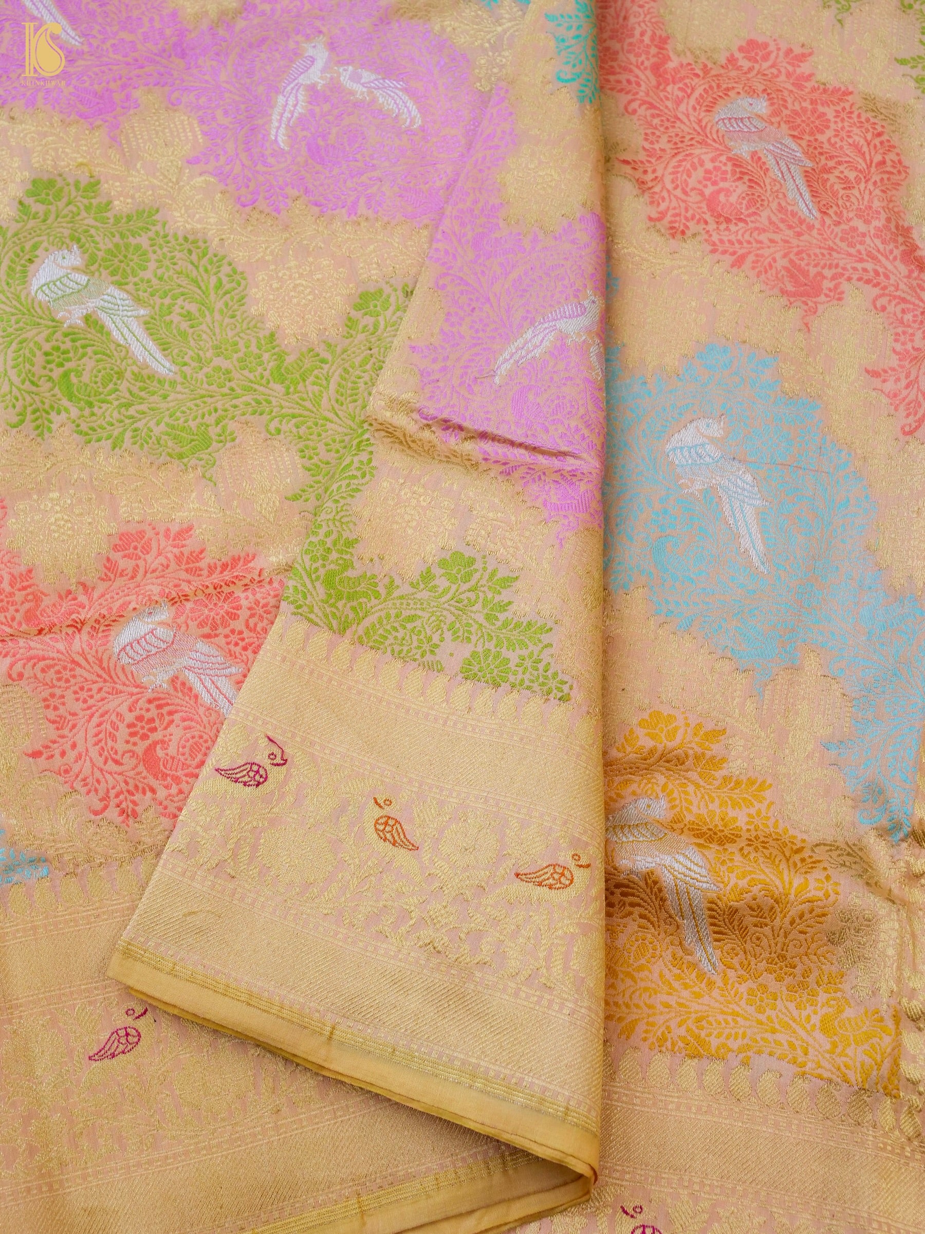 Handloom Banarasi Katan Silk Resham Rangkat Saree