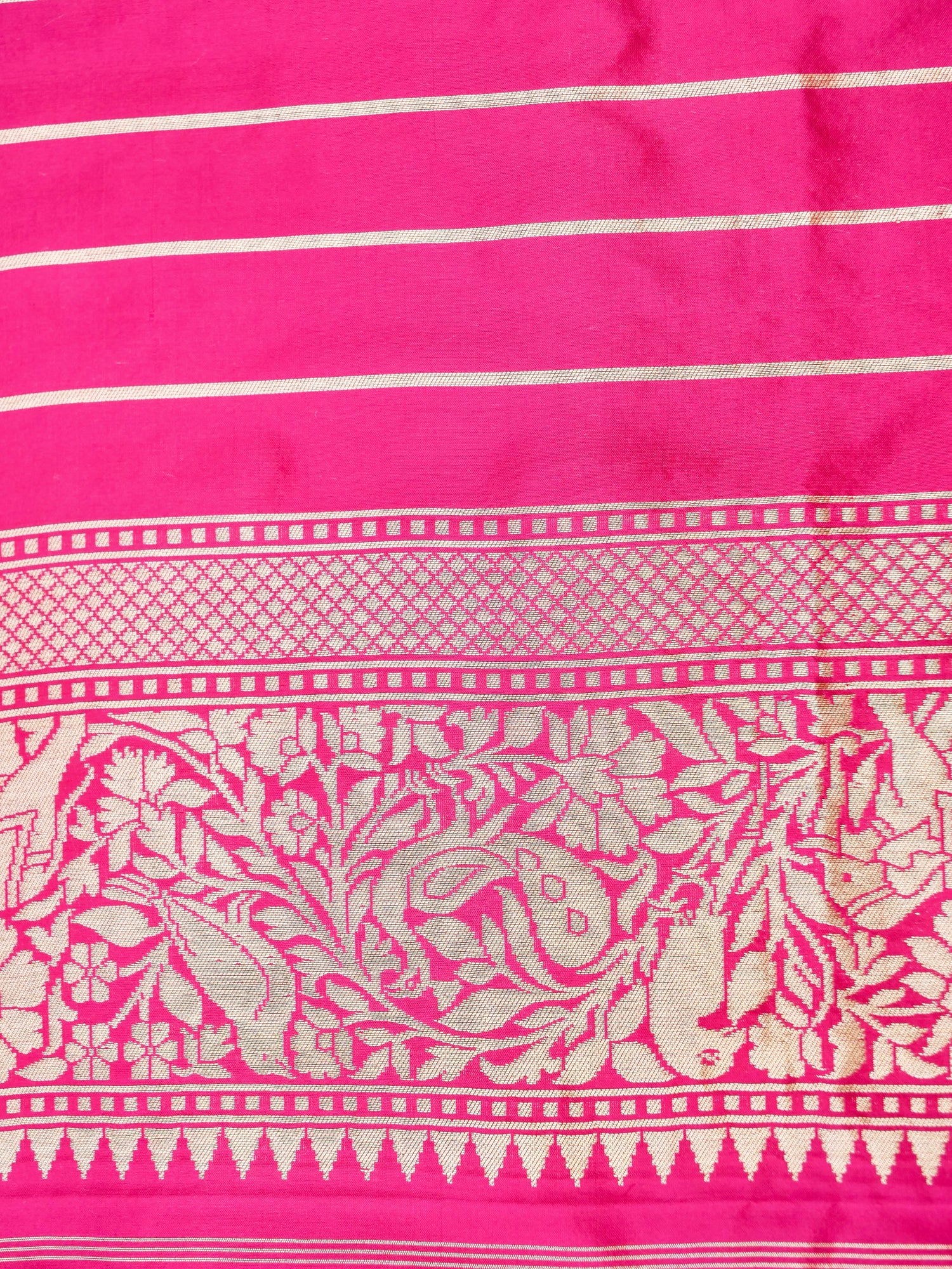 Handwoven Banarasi Katan Silk Kadwa Shikargah Saree