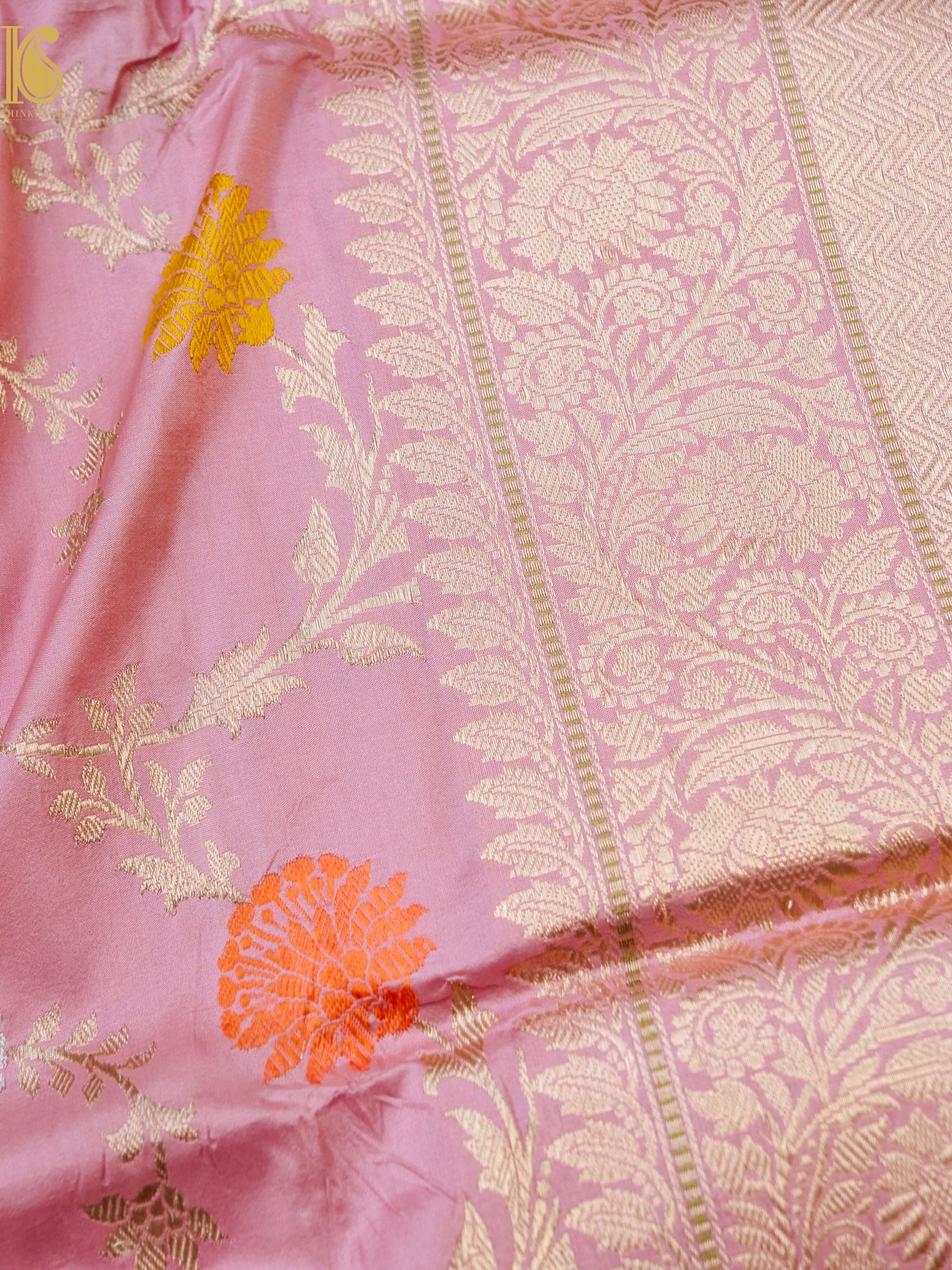 Banarasi Katan Silk Handwoven Kadwa Jaal Saree