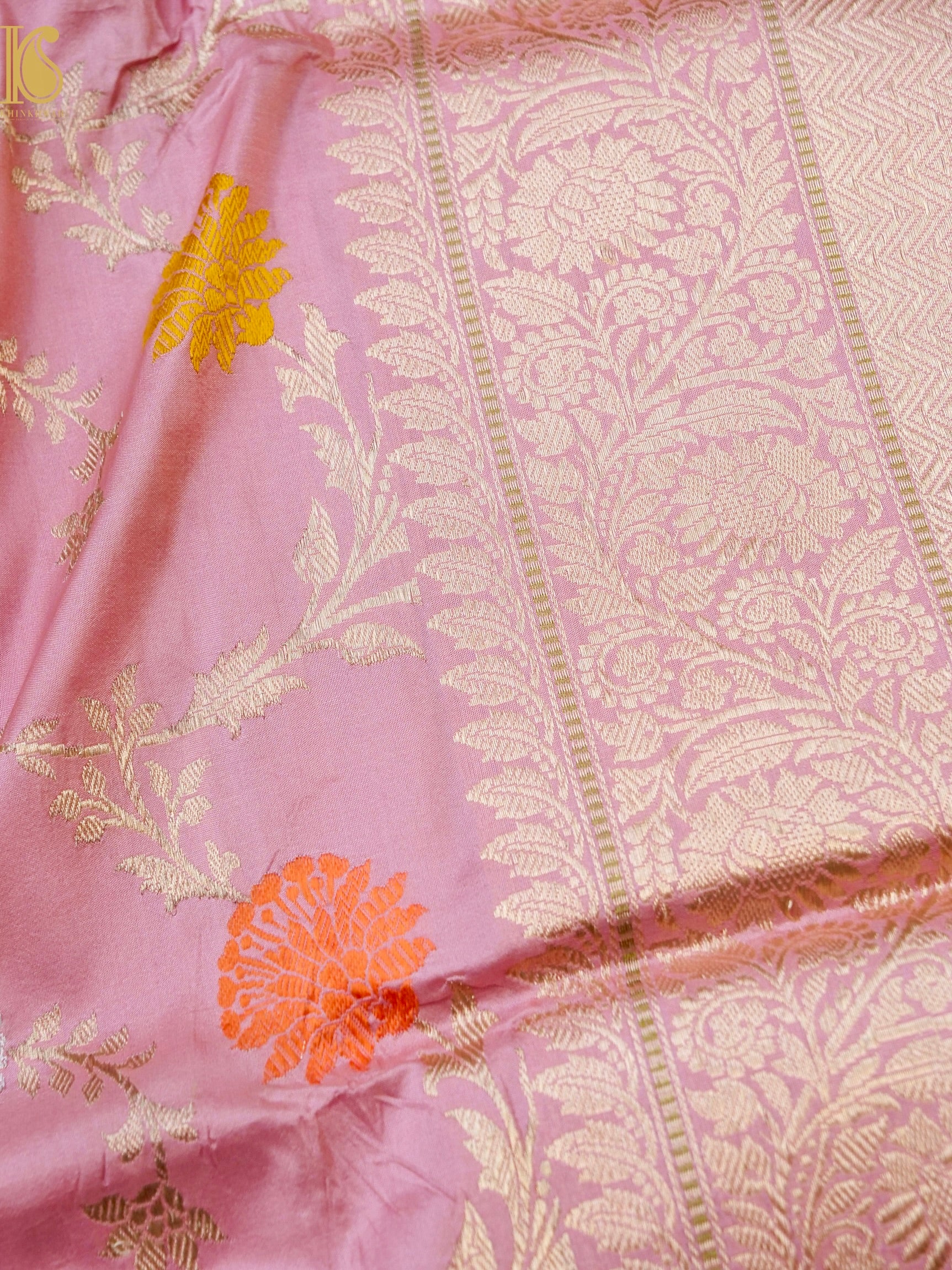 Banarasi Katan Silk Handwoven Kadwa Jaal Saree