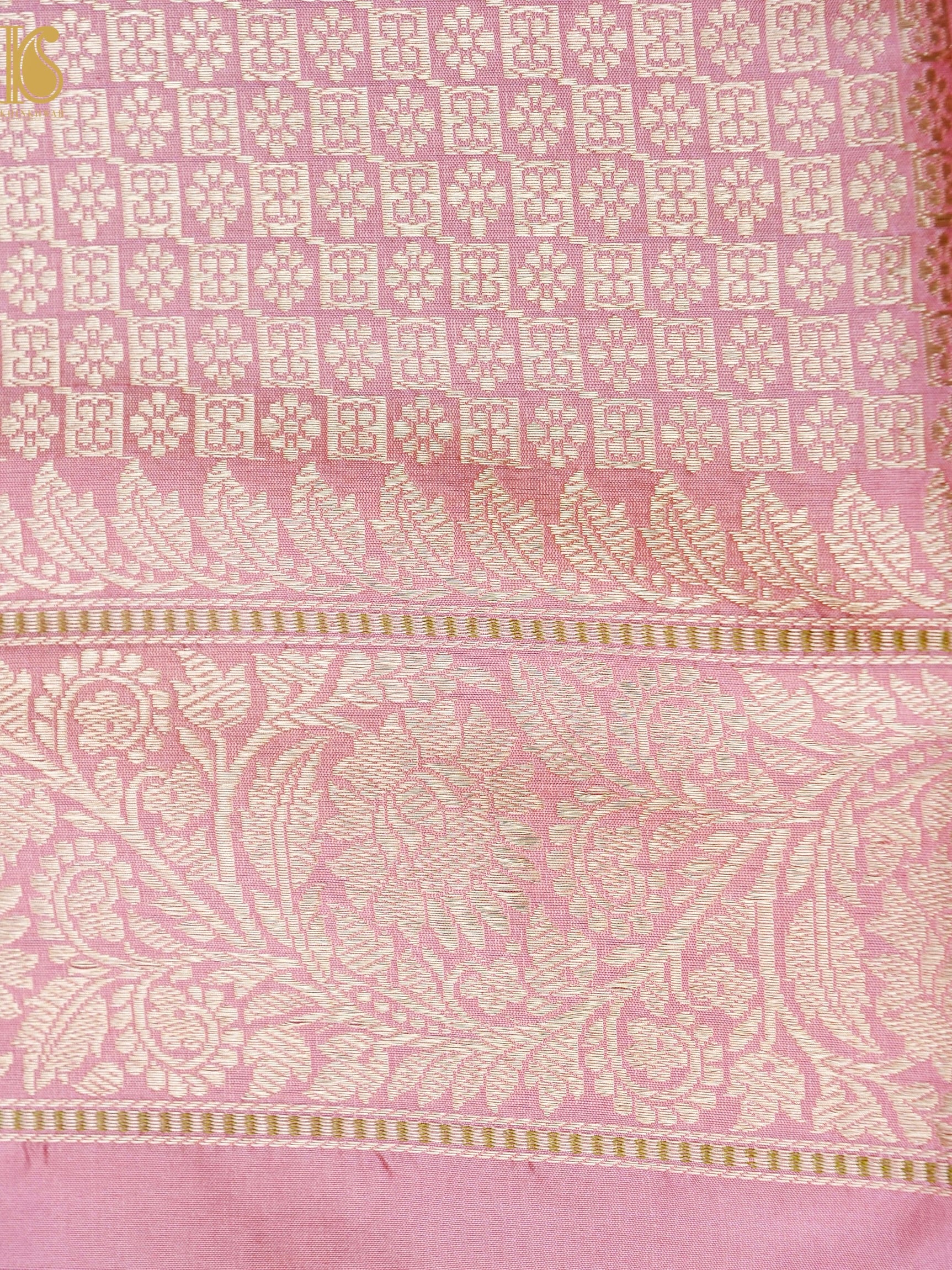 Banarasi Katan Silk Handwoven Kadwa Jaal Saree