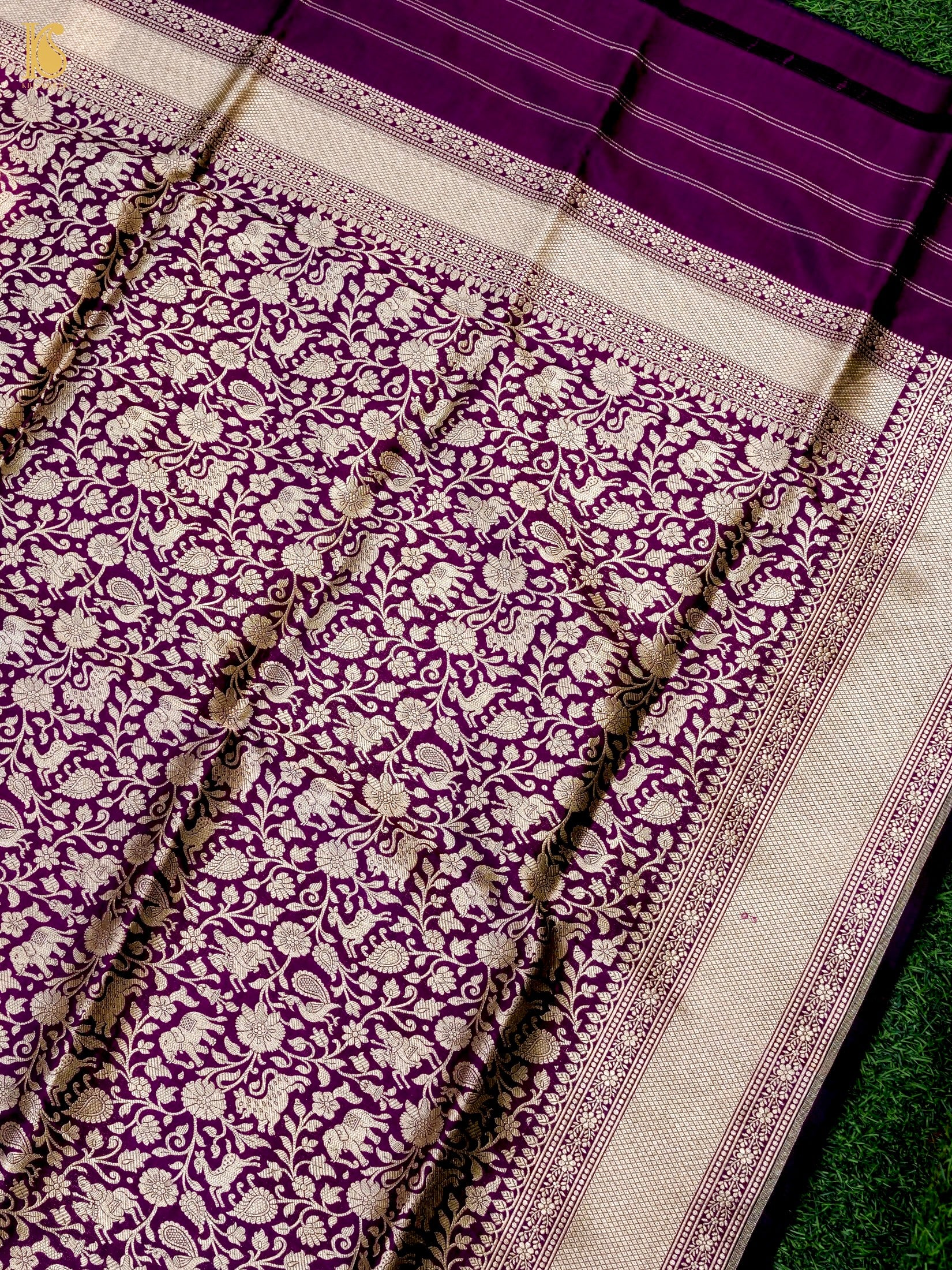 Handloom Banarasi Katan Silk Shikargah Dupatta