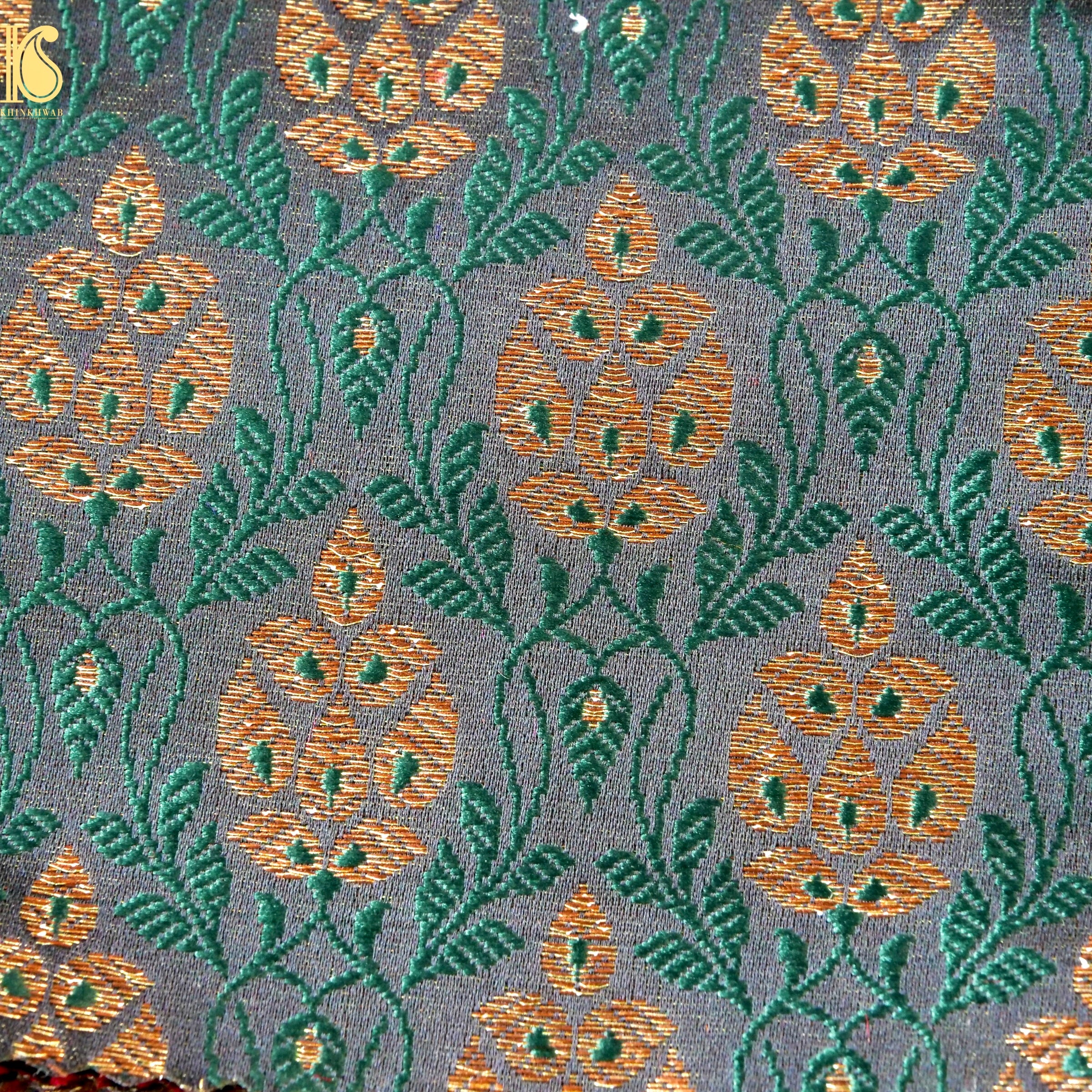 Banarasi Semi Silk Fabric Jacquard Weaving