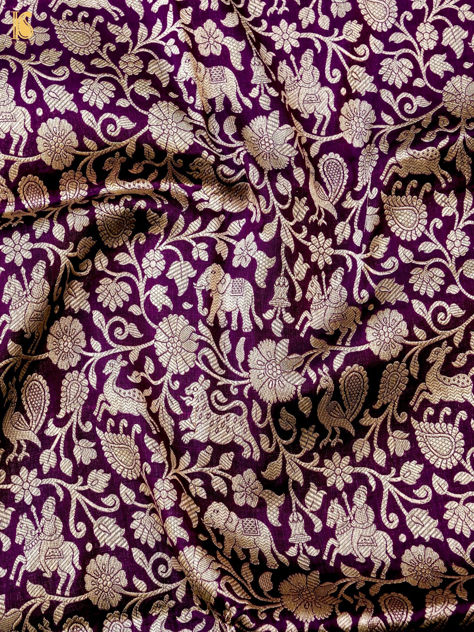 Handloom Banarasi Katan Silk Shikargah Dupatta
