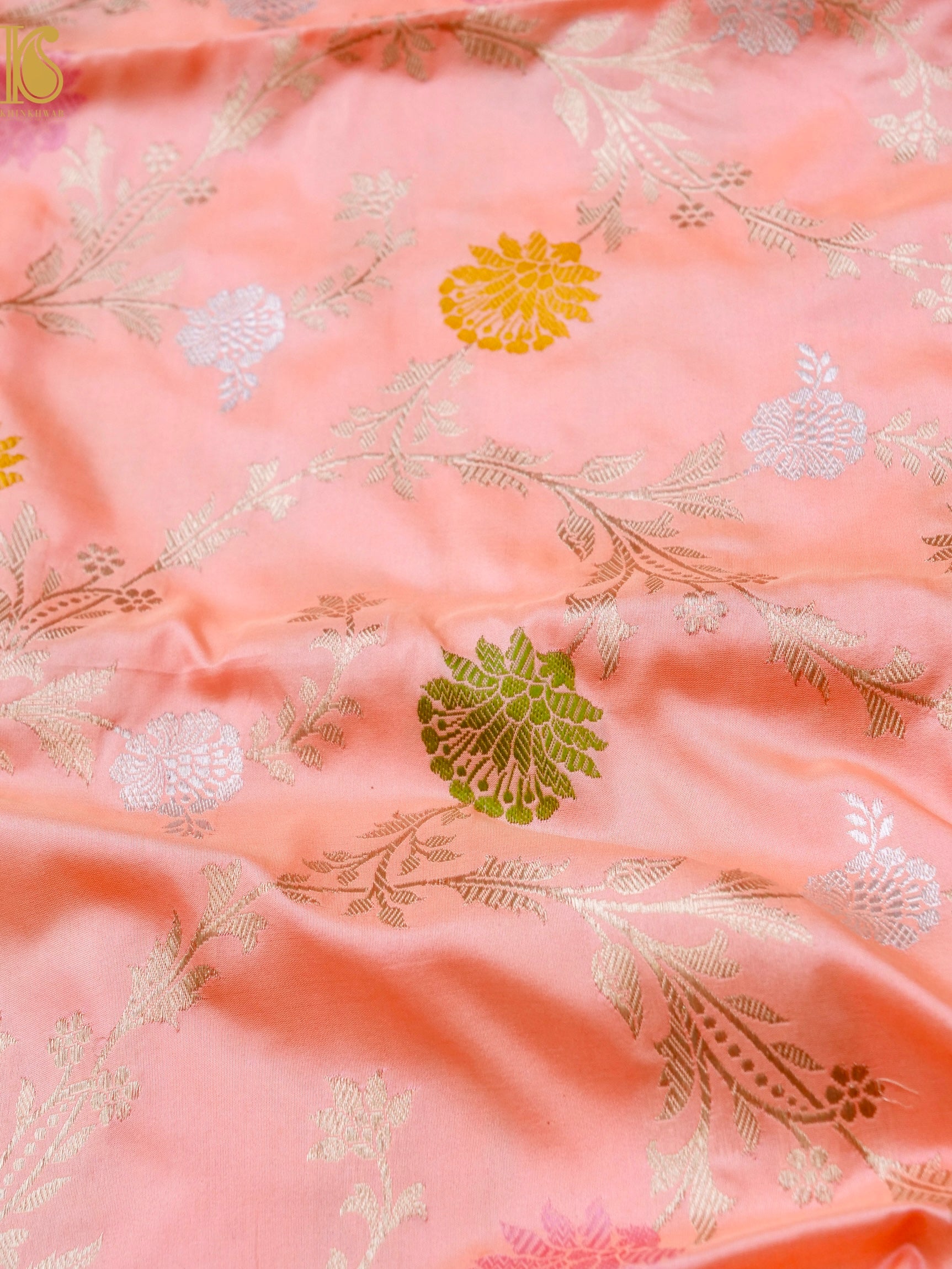 Banarasi Katan Silk Handwoven Kadwa Jaal Saree