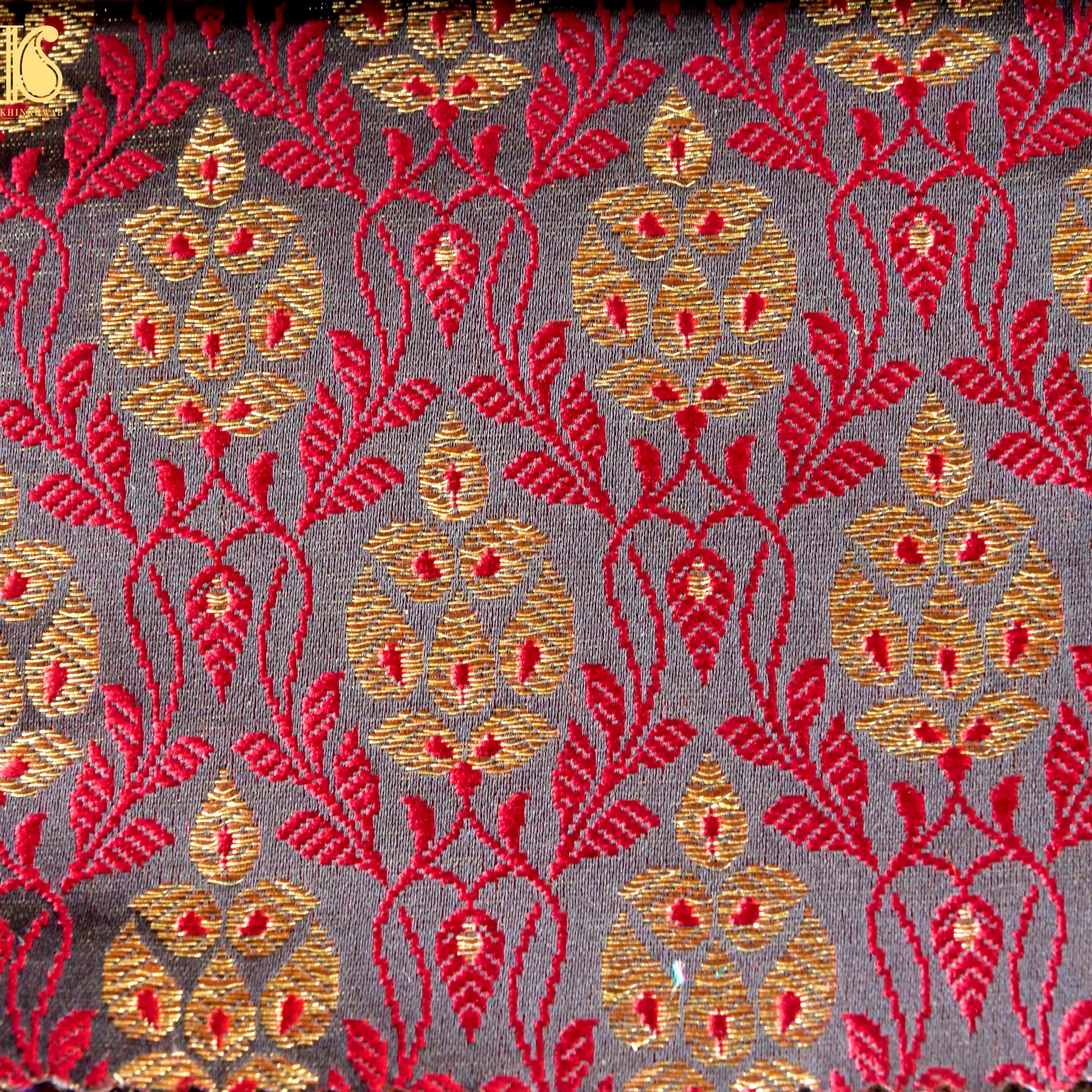 Banarasi Semi Silk Fabric Jacquard Weaving
