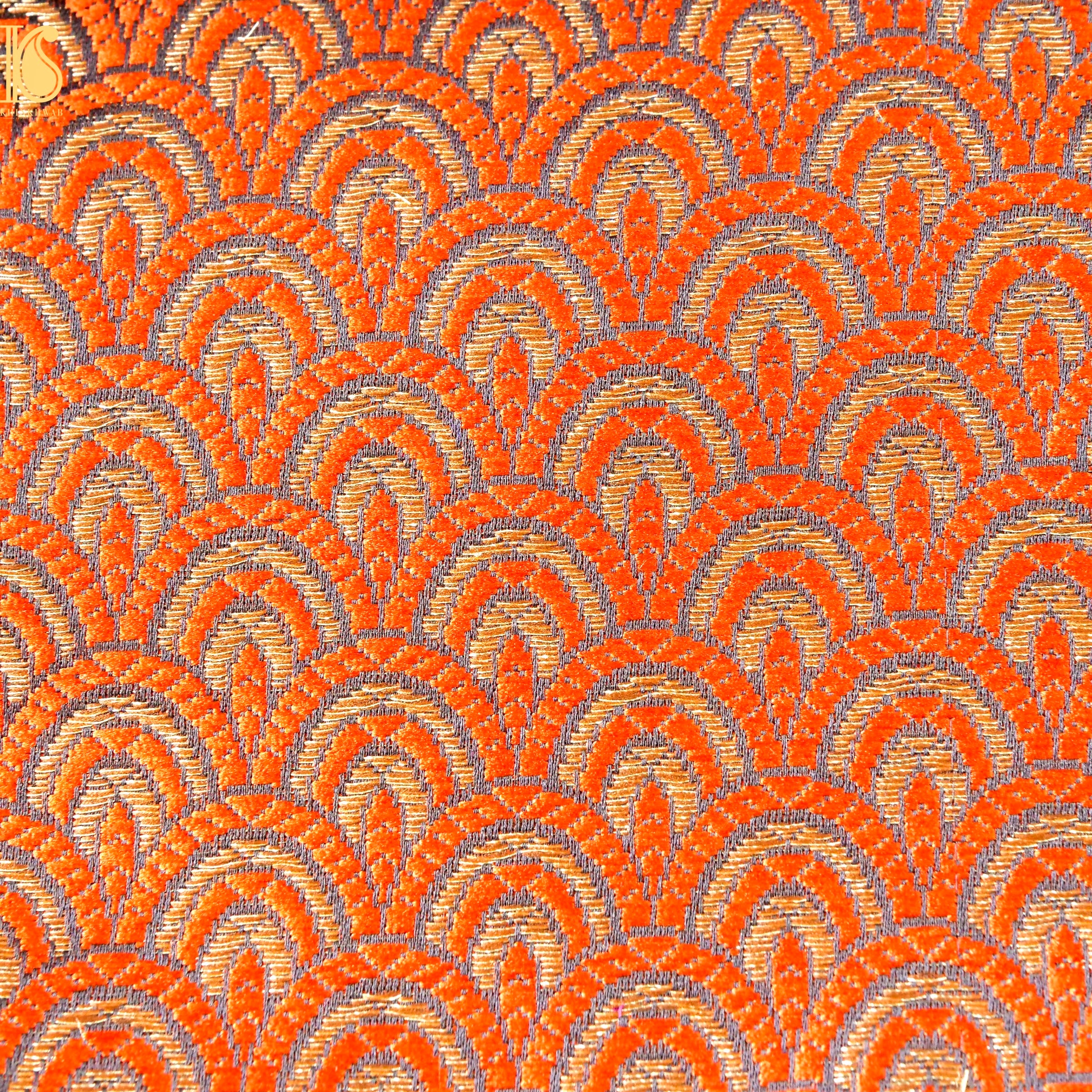 Banarasi Semi Silk Fabric Jacquard Weaving