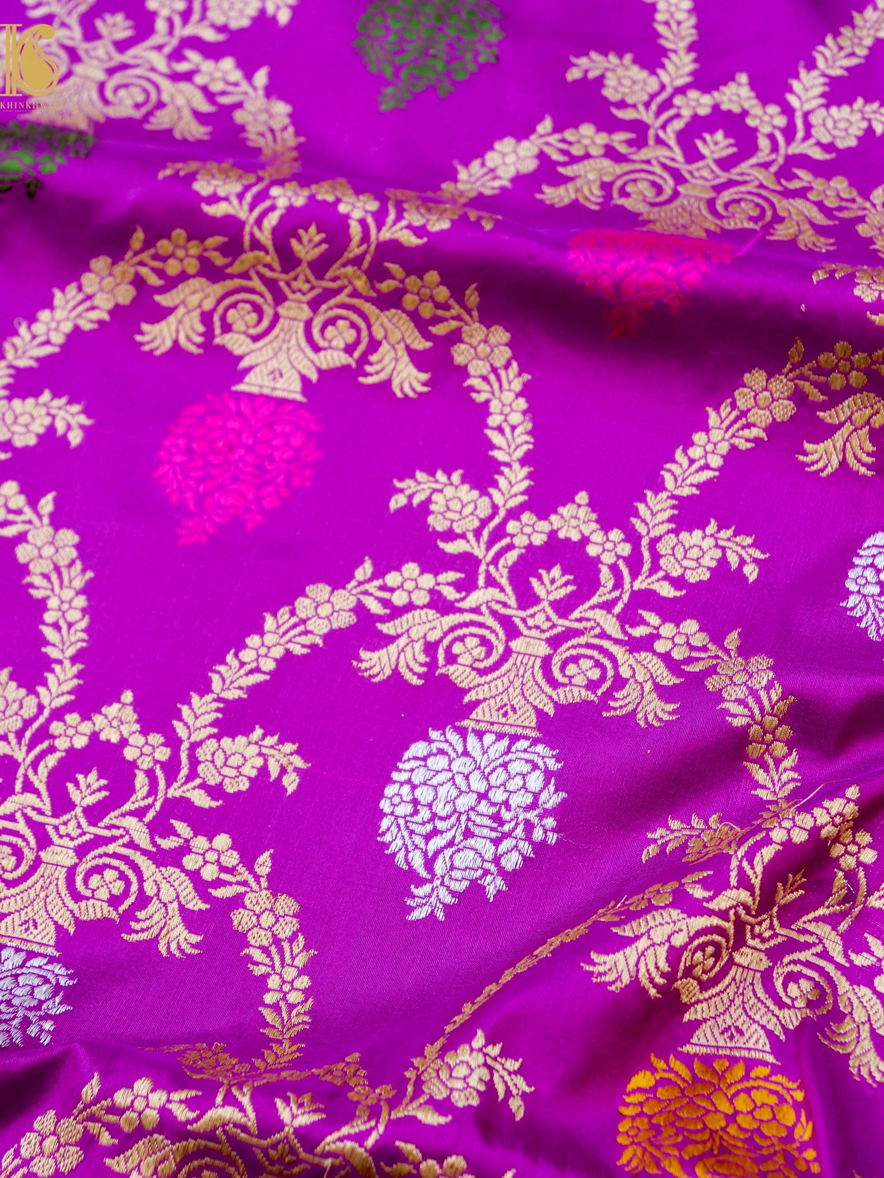 Banarasi Katan Silk Handwoven Kadwa Jaal Saree