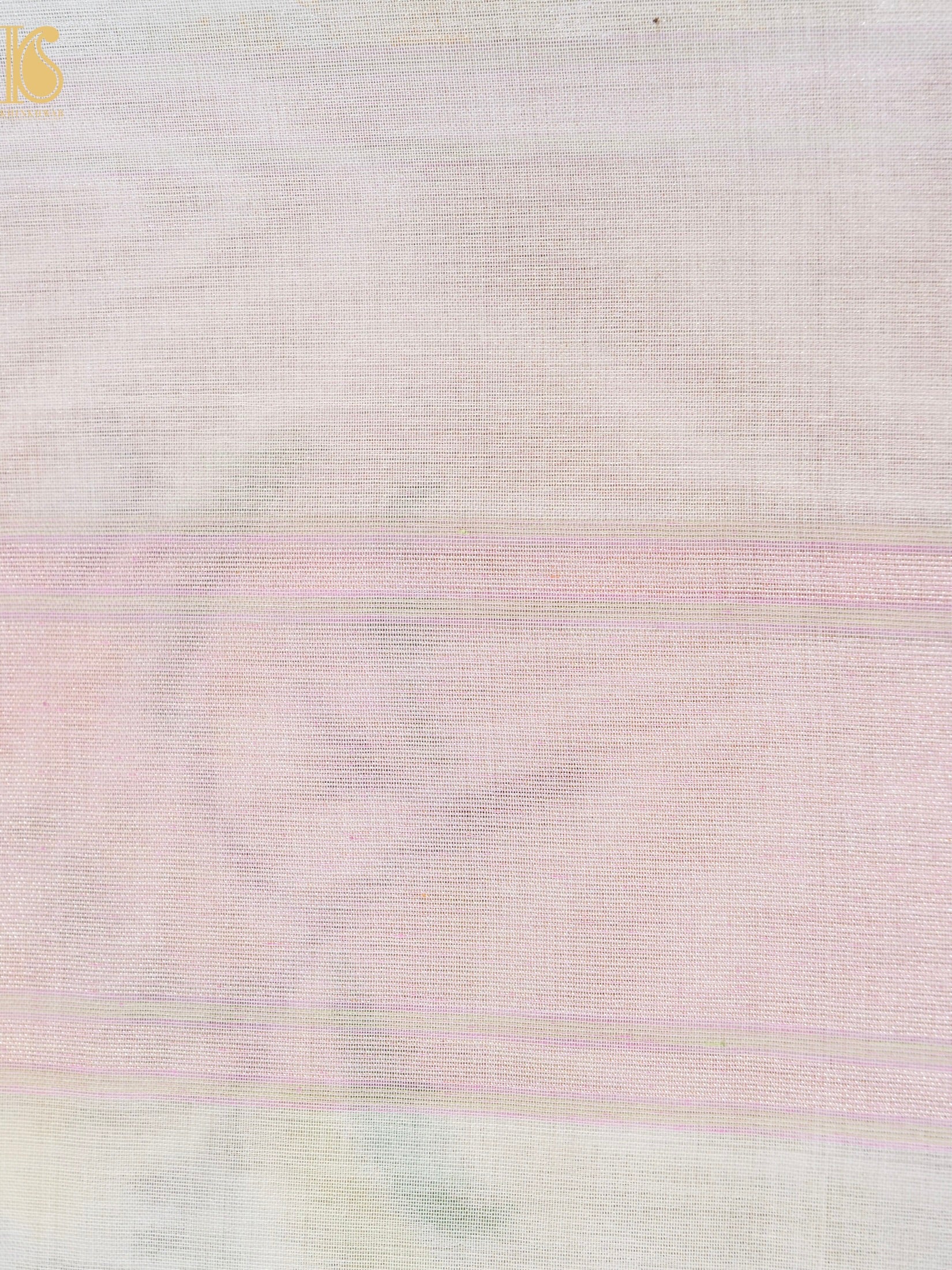 Handloom Banarasi Real Silver Zari Kora Saree