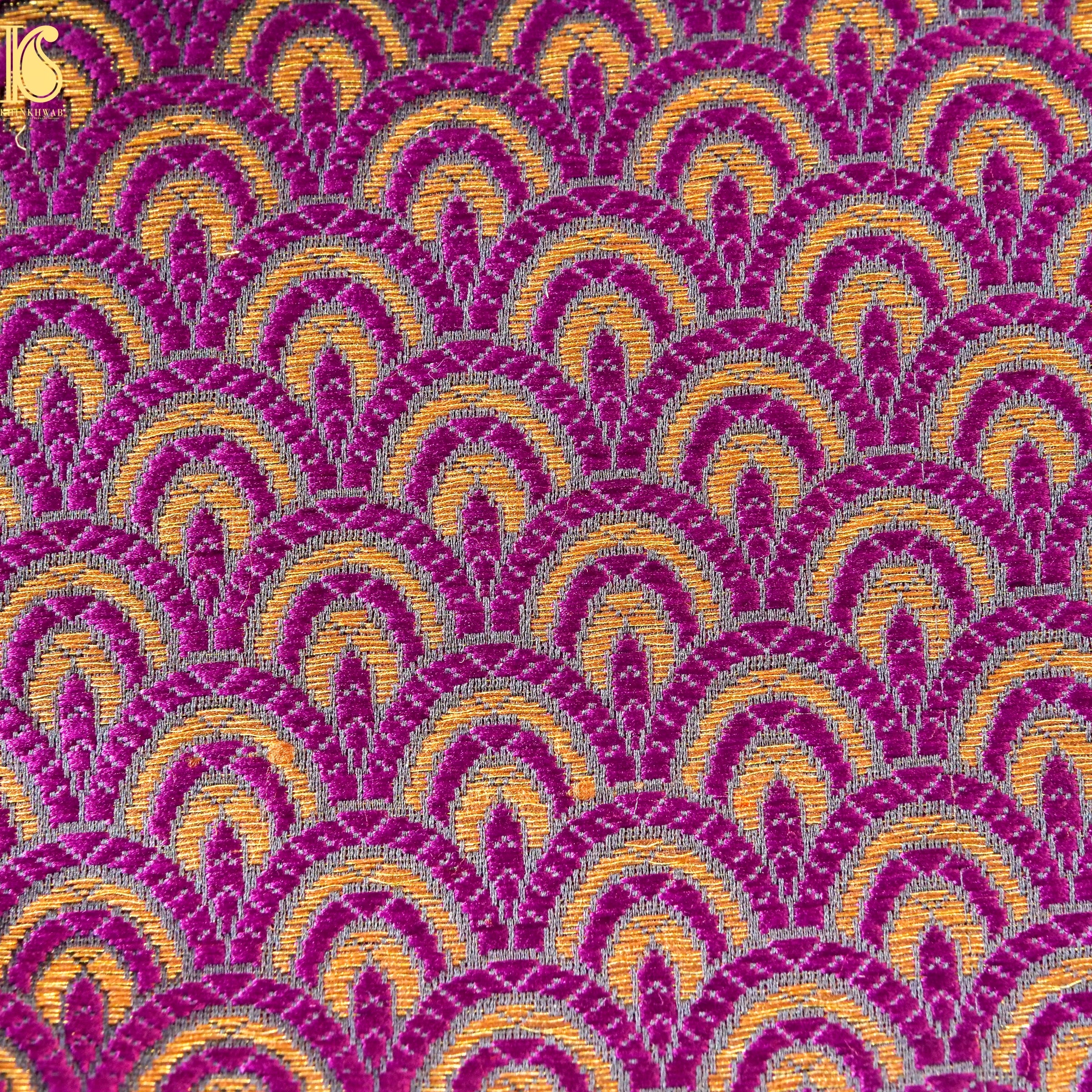 Banarasi Semi Silk Fabric Jacquard Weaving