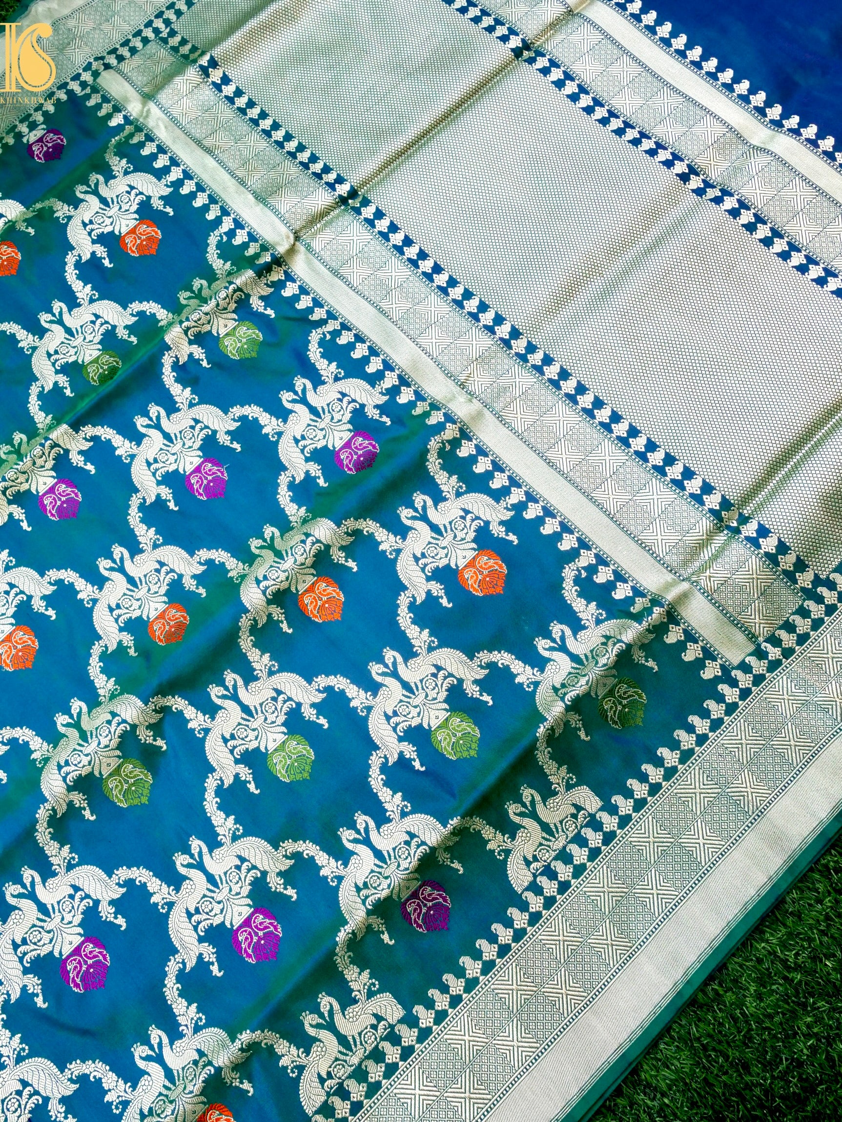 Banarasi Katan Silk Handwoven Kadwa Jaal Saree