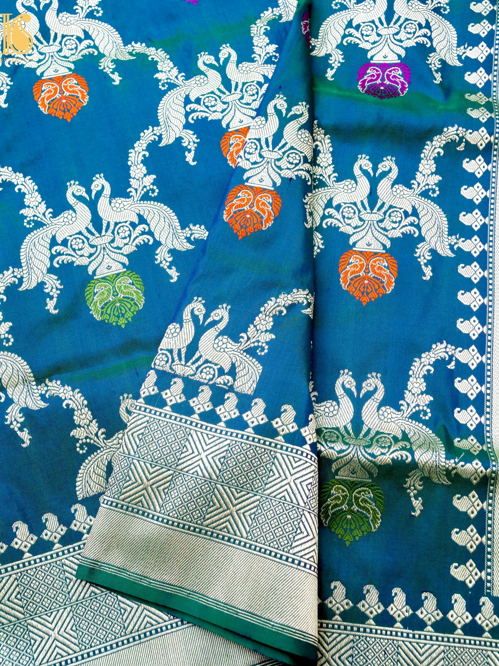 Banarasi Katan Silk Handwoven Kadwa Jaal Saree
