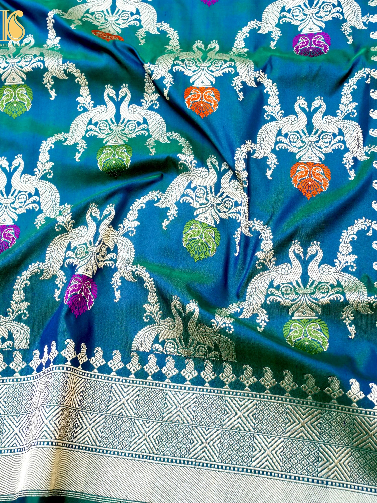Banarasi Katan Silk Handwoven Kadwa Jaal Saree