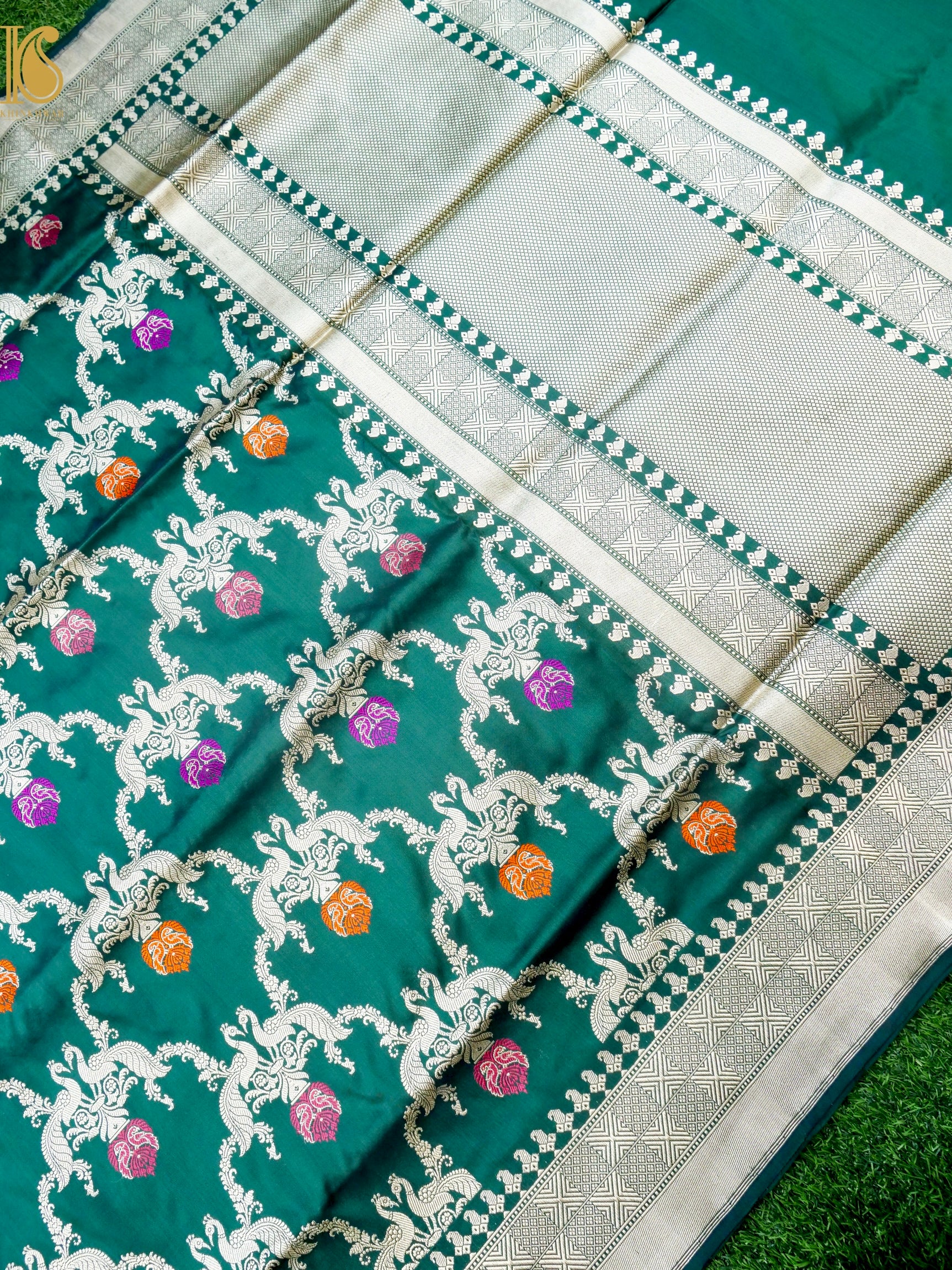 Banarasi Katan Silk Handwoven Kadwa Jaal Saree