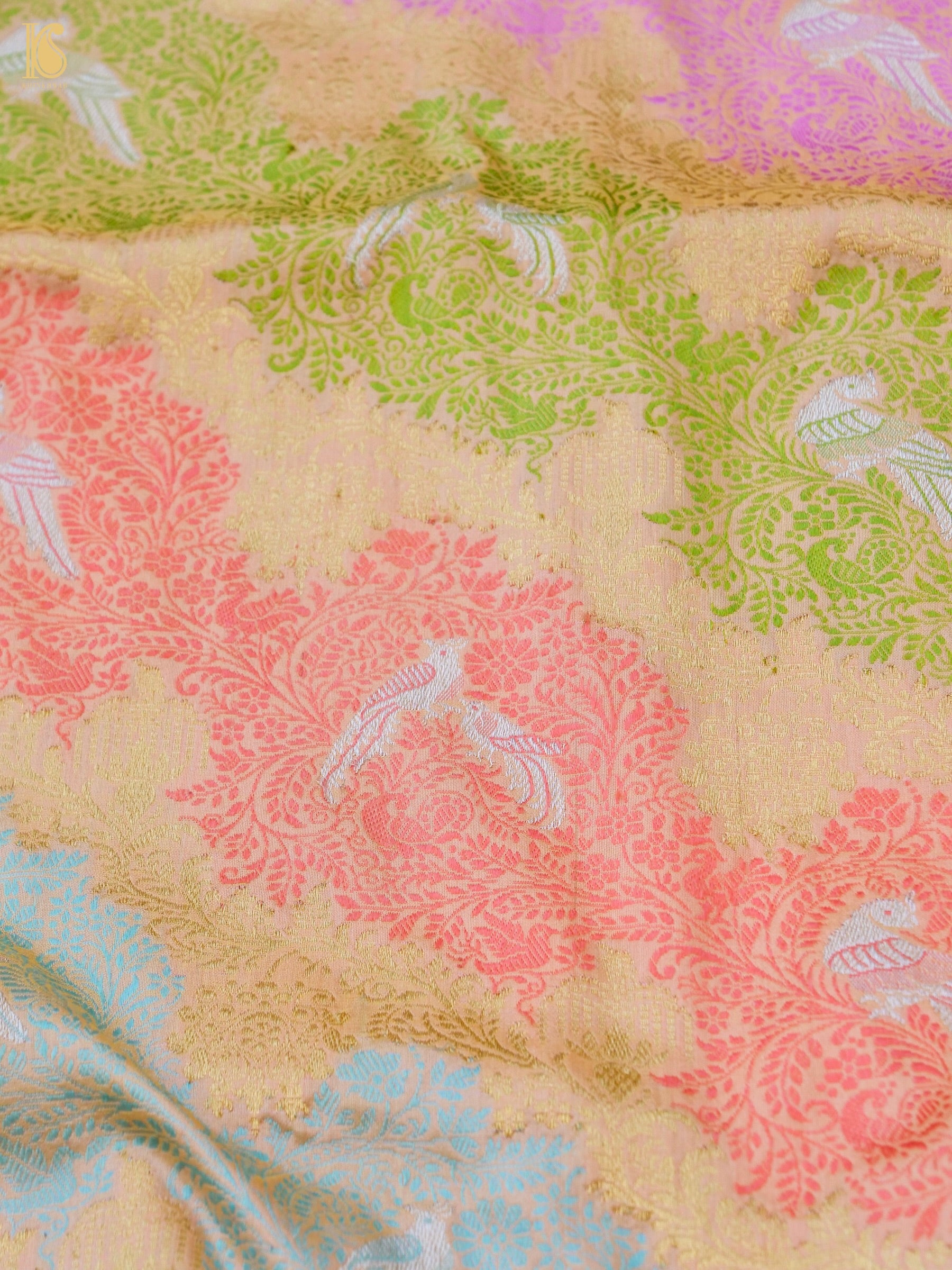 Handloom Banarasi Katan Silk Resham Rangkat Saree