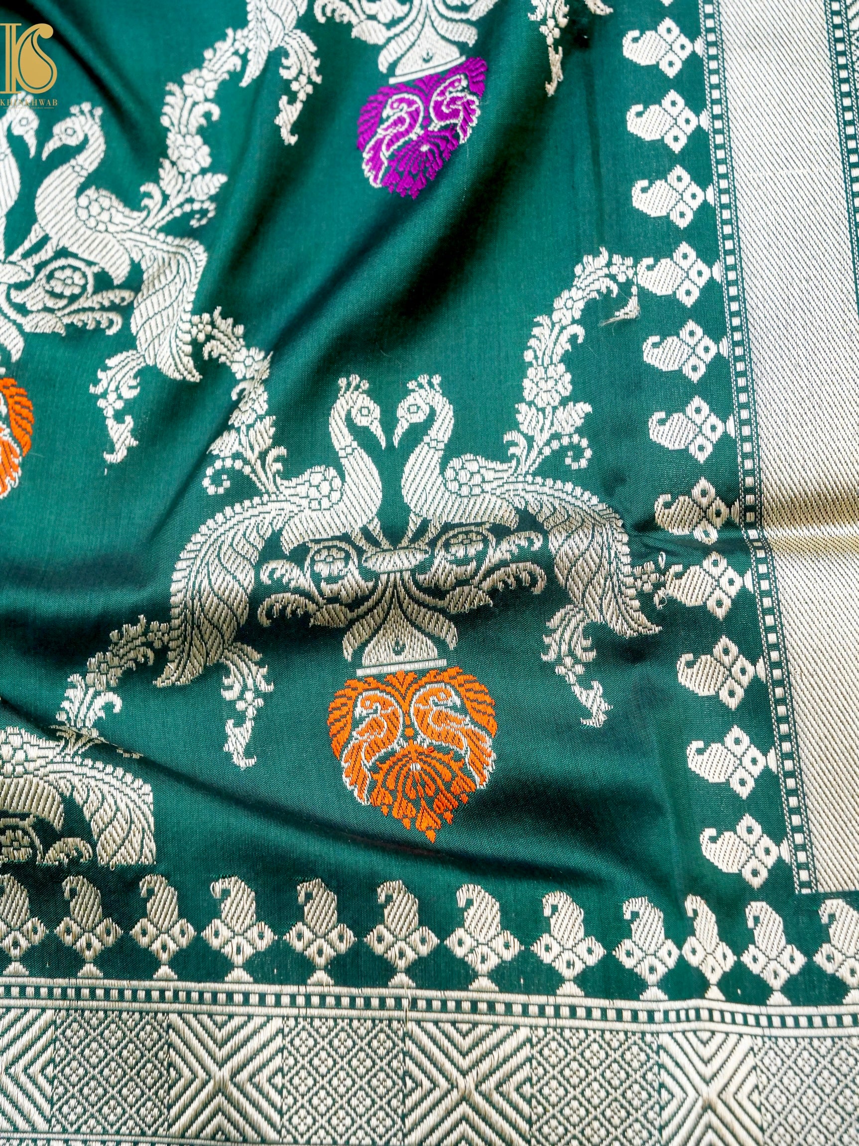 Banarasi Katan Silk Handwoven Kadwa Jaal Saree