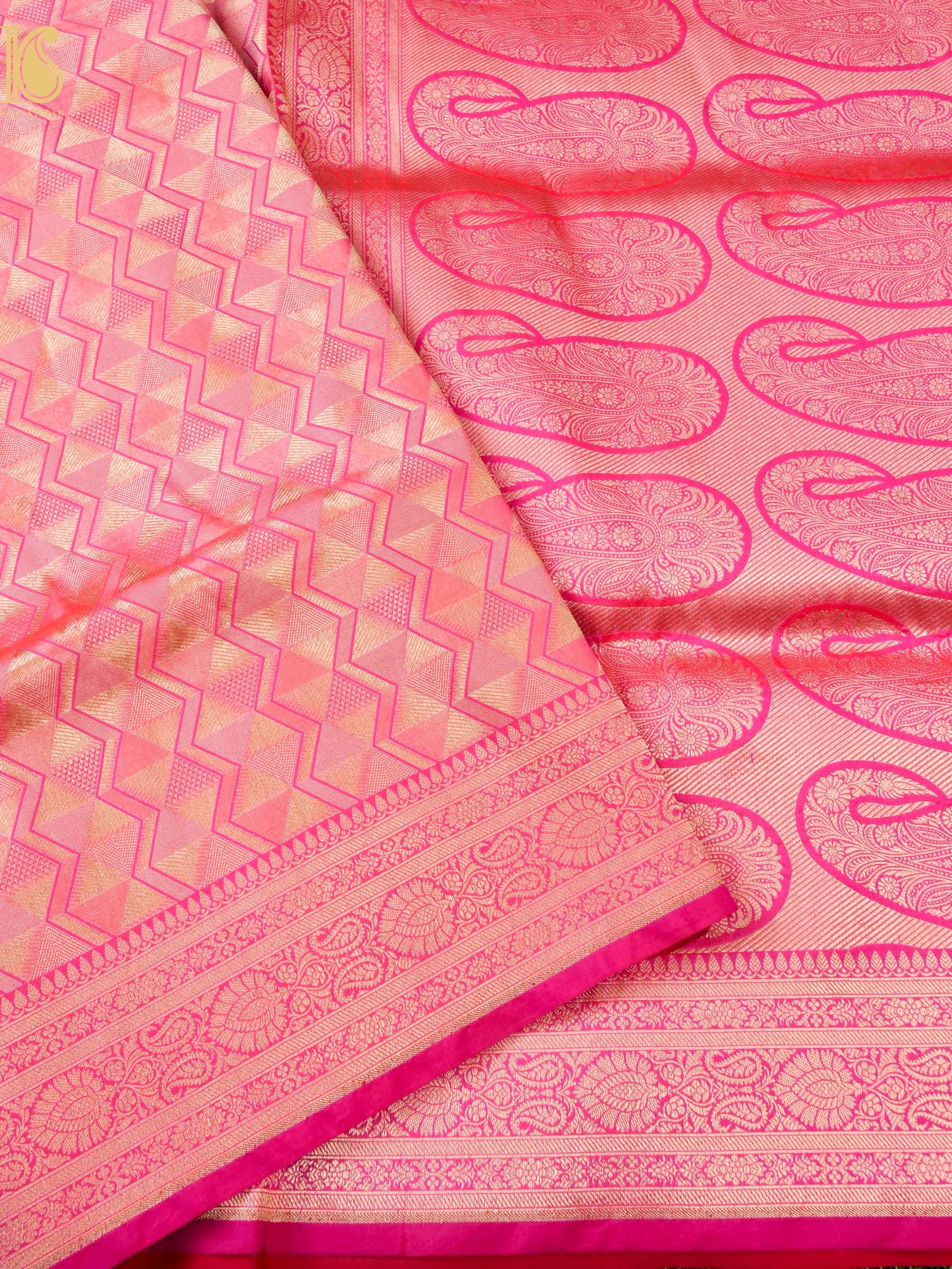 Handloom Banarasi Katan Silk Zari Tanchoi Saree