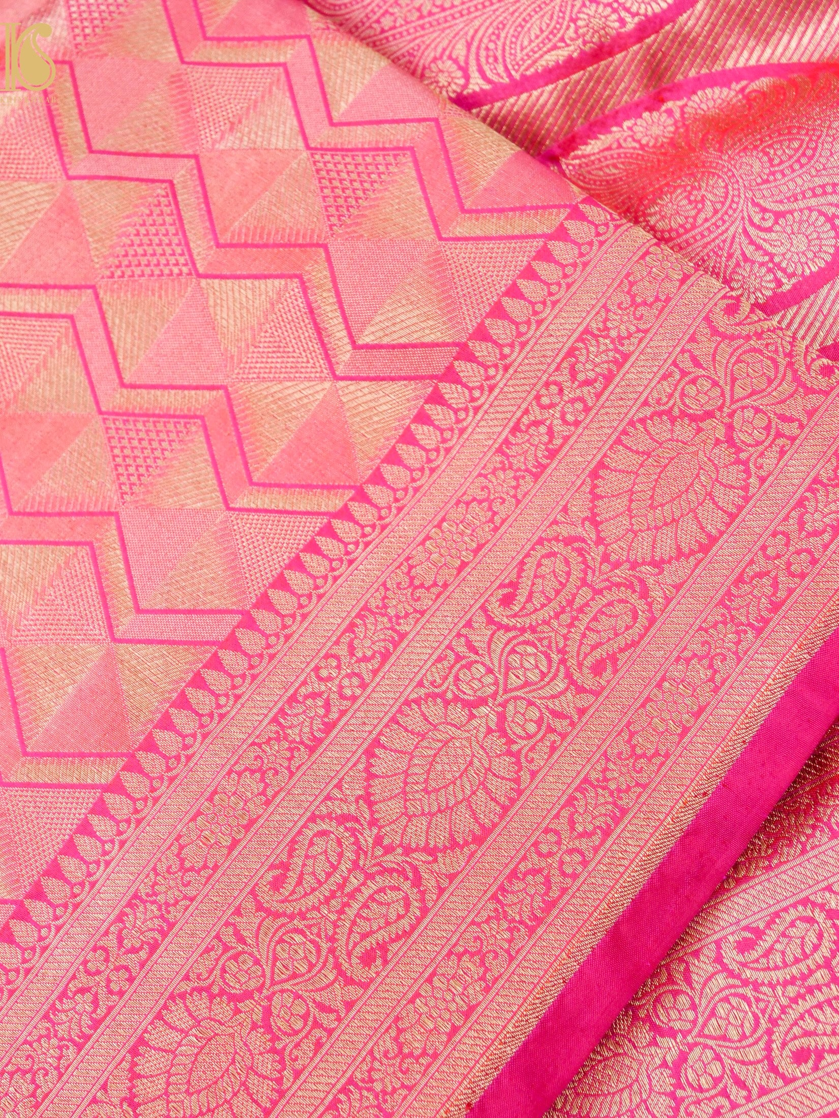 Handloom Banarasi Katan Silk Zari Tanchoi Saree