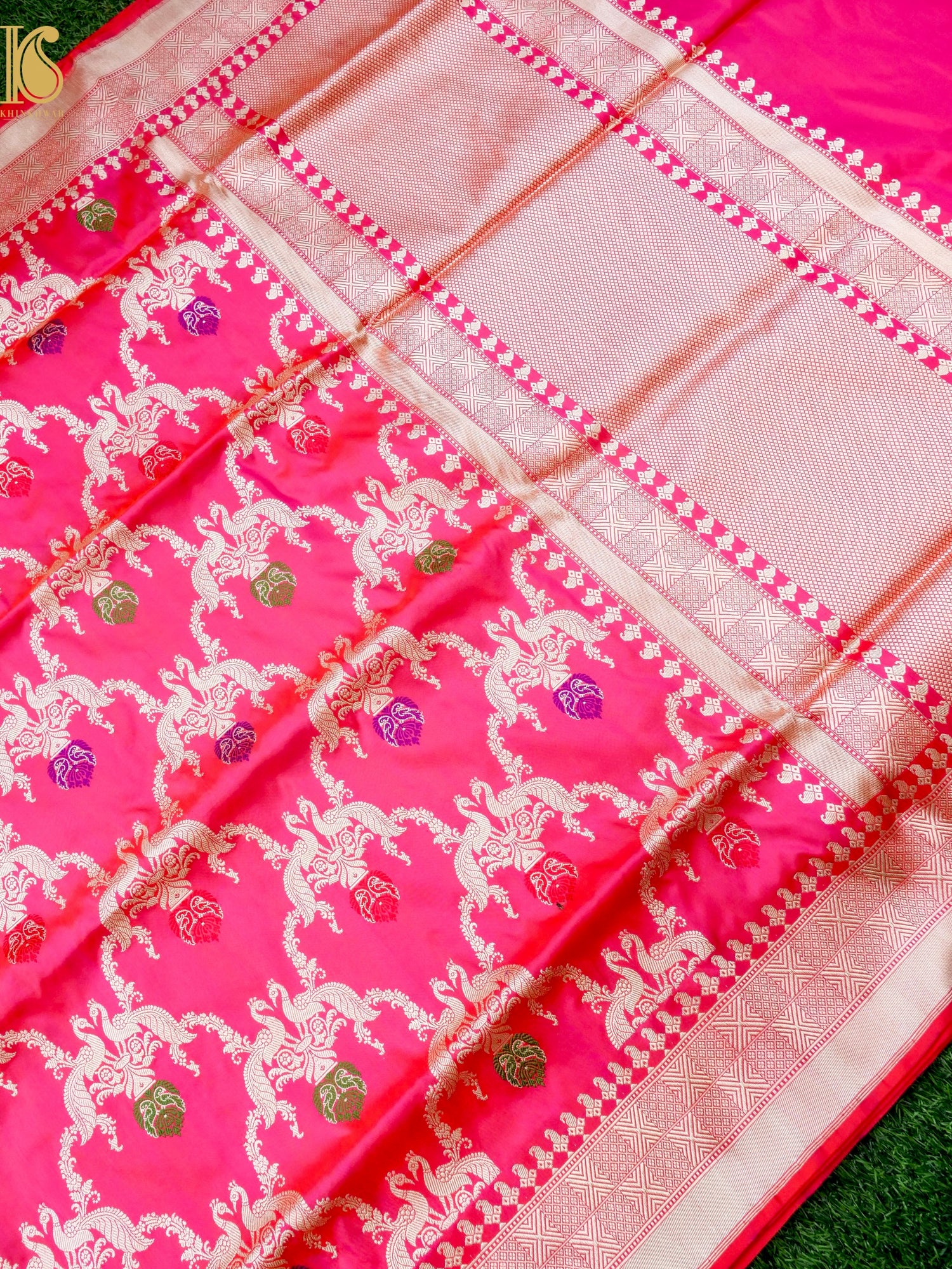 Banarasi Katan Silk Handwoven Kadwa Jaal Saree