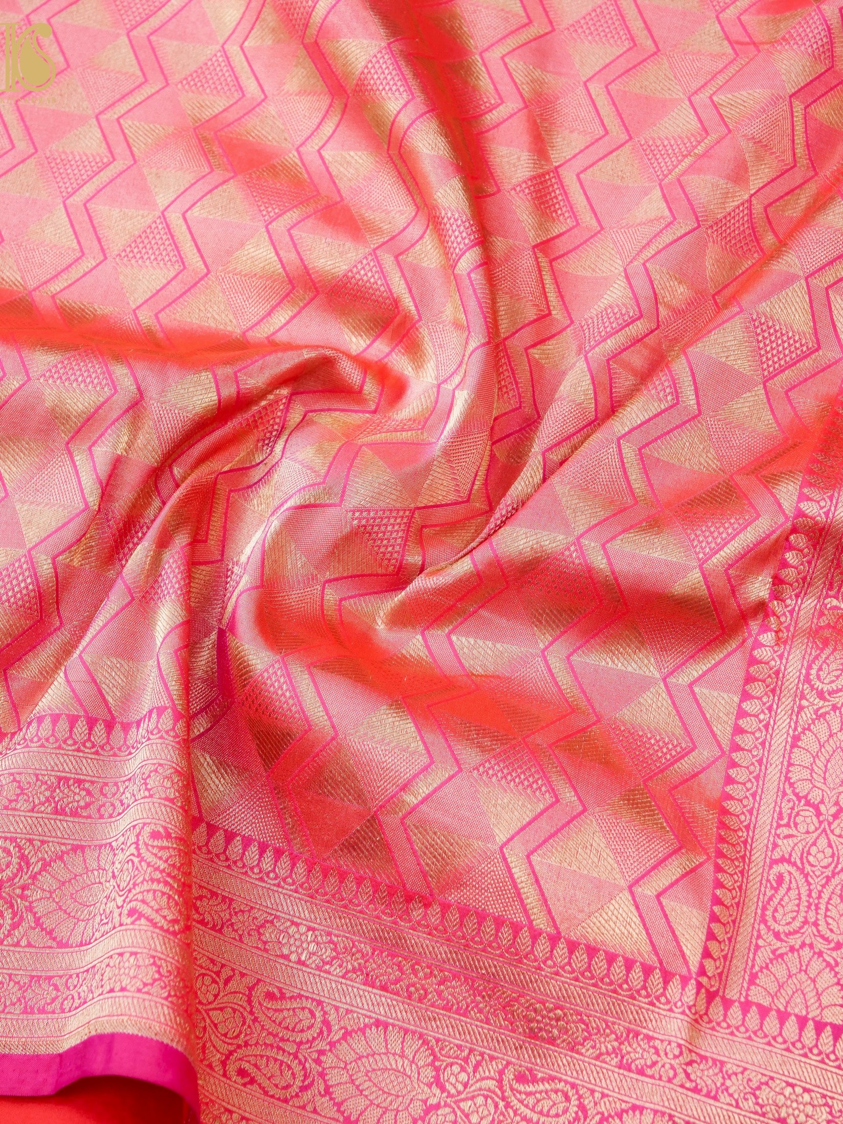 Handloom Banarasi Katan Silk Zari Tanchoi Saree