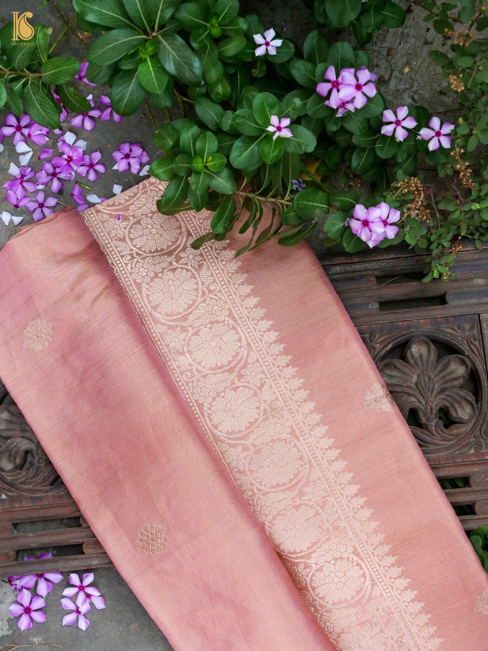 Handloom Banarasi Pure Silk Tissue Kadwa Ektara Saree