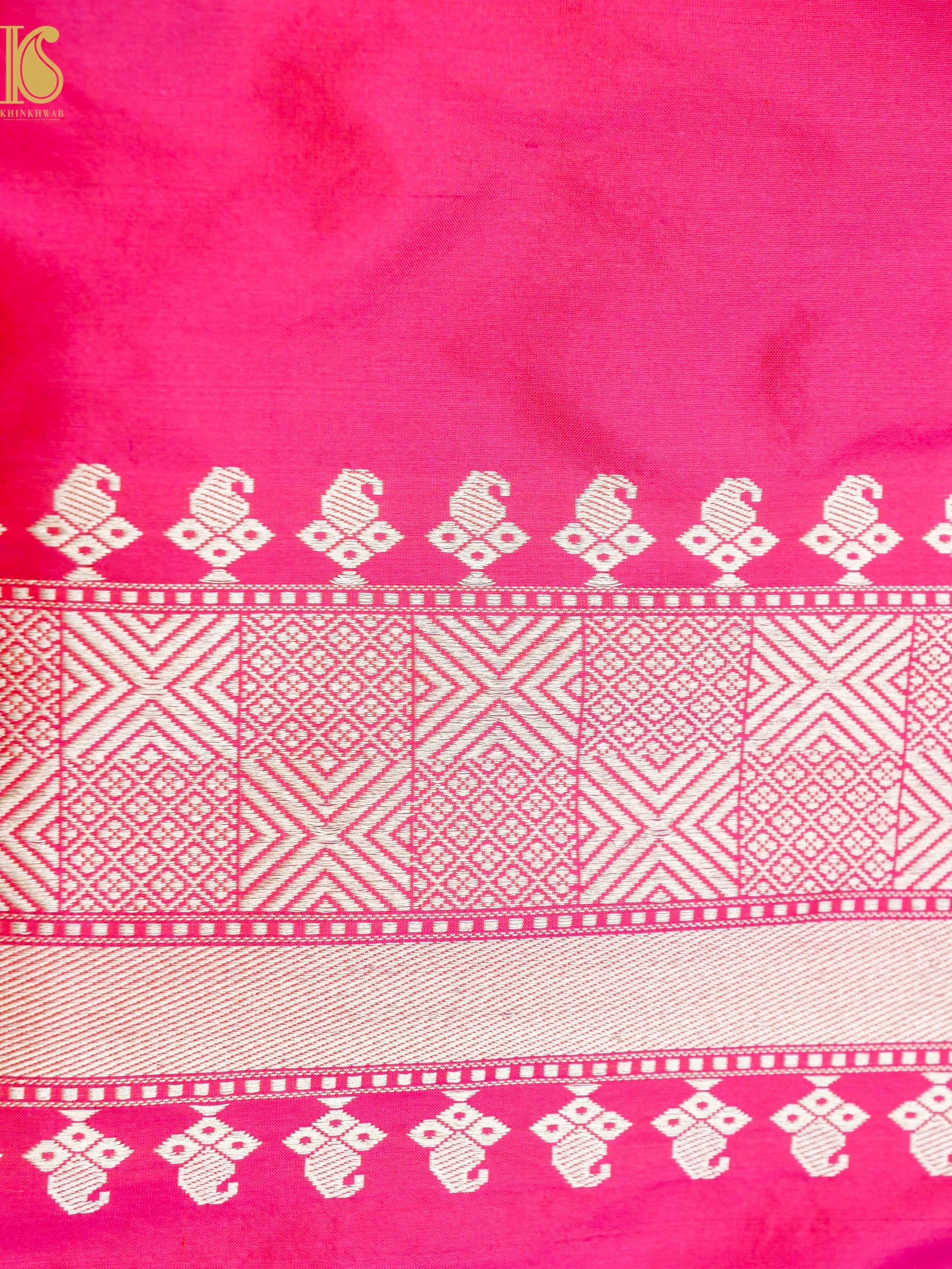 Banarasi Katan Silk Handwoven Kadwa Jaal Saree