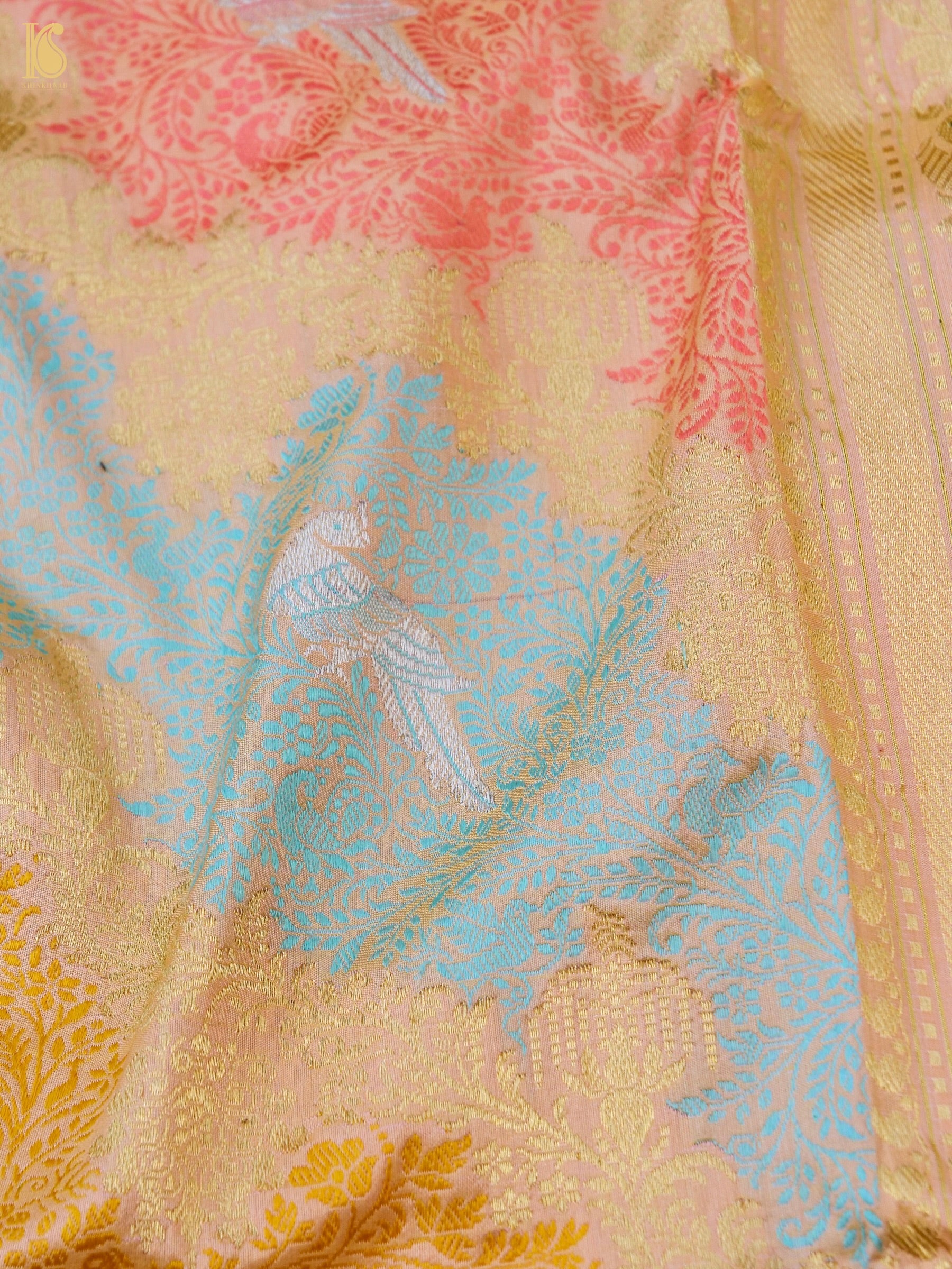 Handloom Banarasi Katan Silk Resham Rangkat Saree