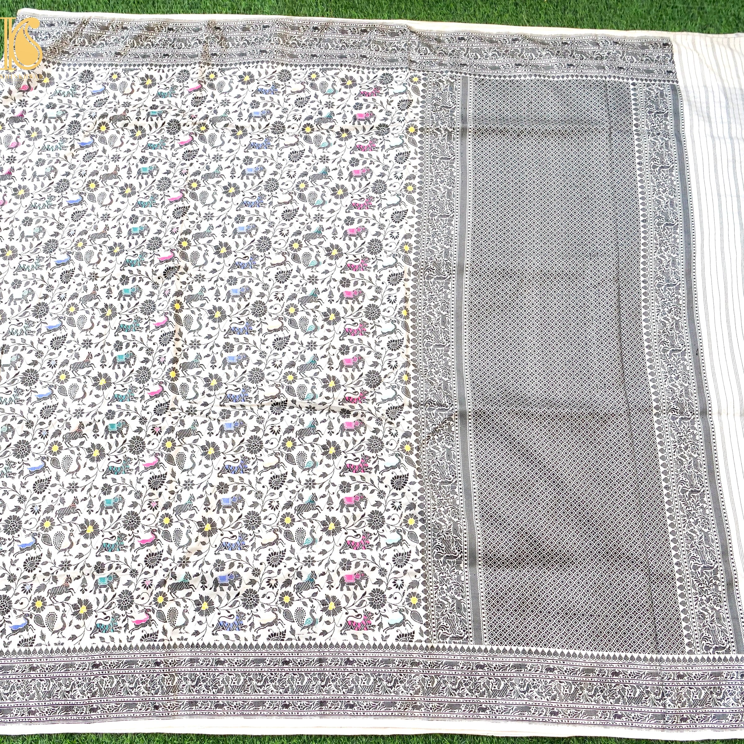 Handloom Banarasi Resham Shikargah Saree