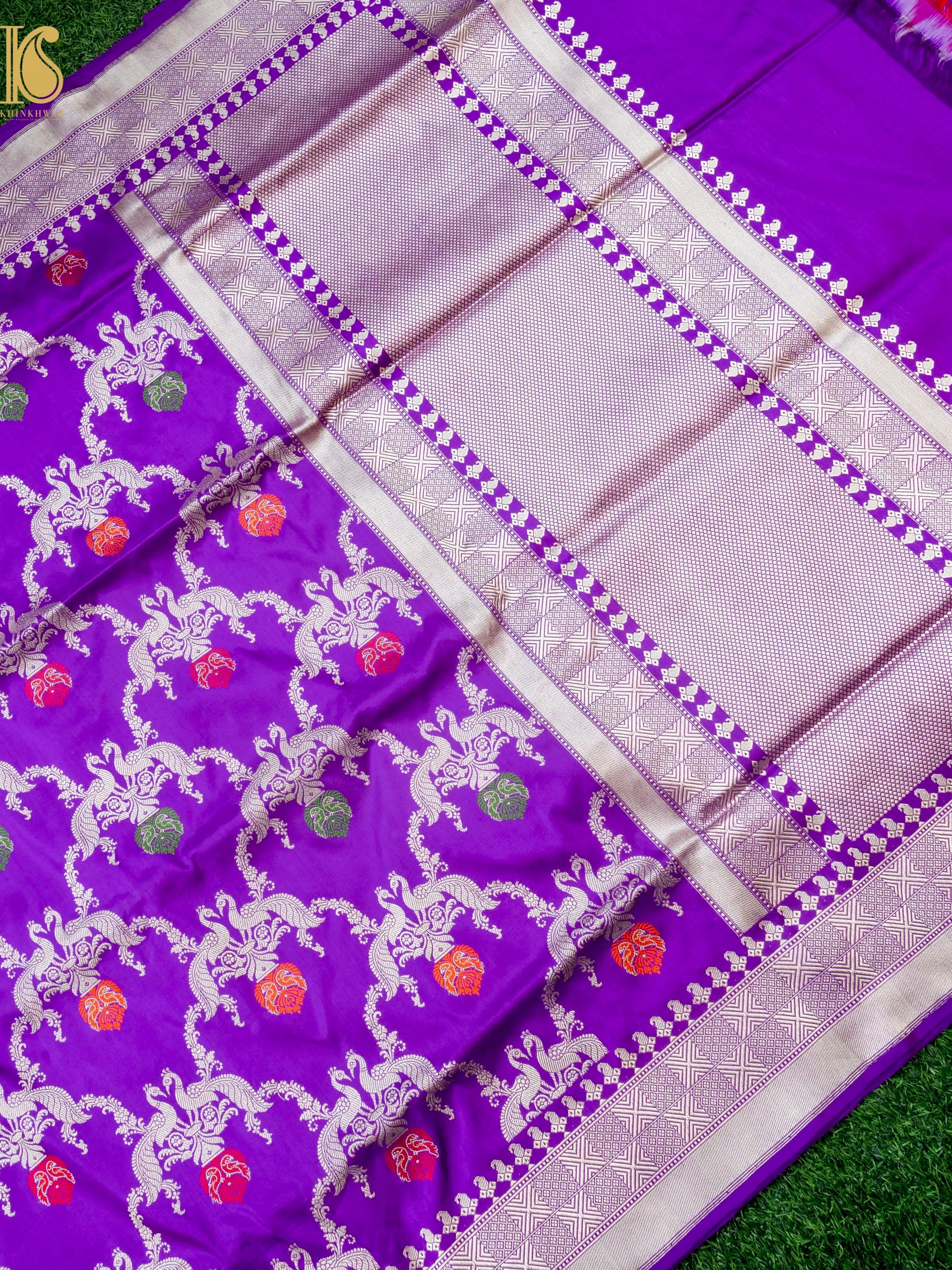 Banarasi Katan Silk Handwoven Kadwa Jaal Saree