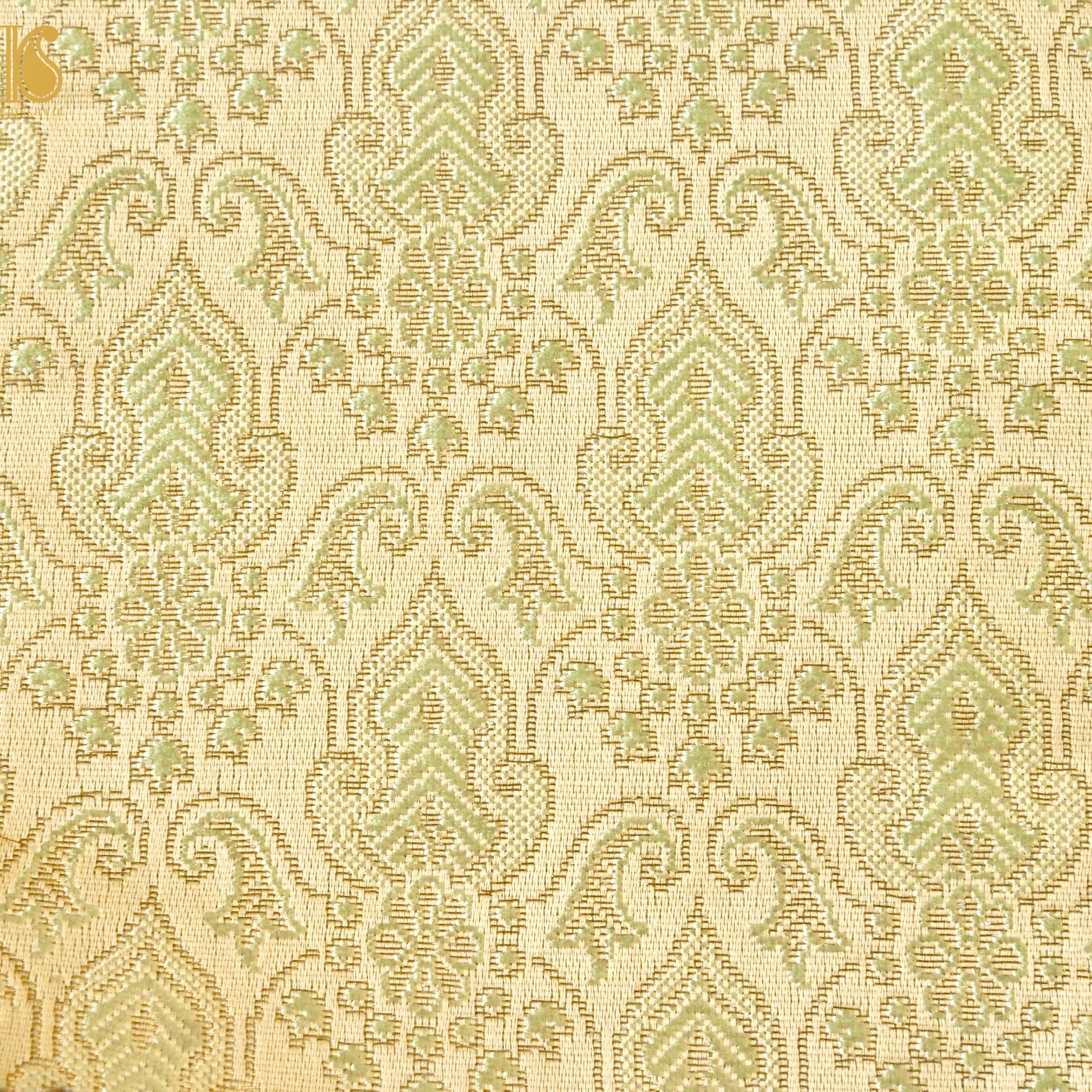 Banarasi Semi Silk Fabric Jacquard Weaving