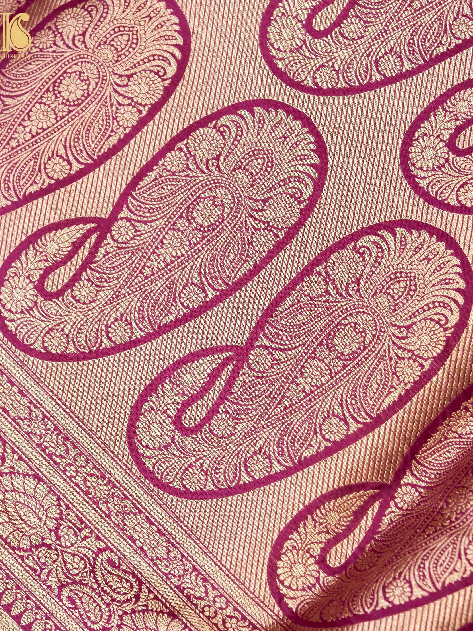Handloom Banarasi Katan Silk Zari Tanchoi Saree
