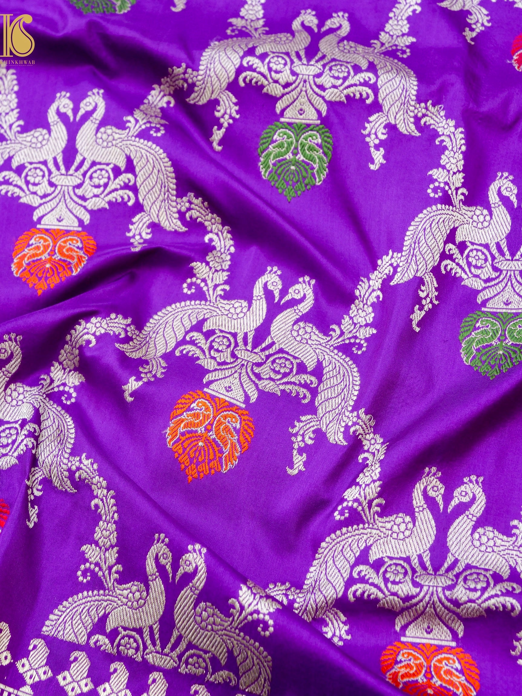 Banarasi Katan Silk Handwoven Kadwa Jaal Saree