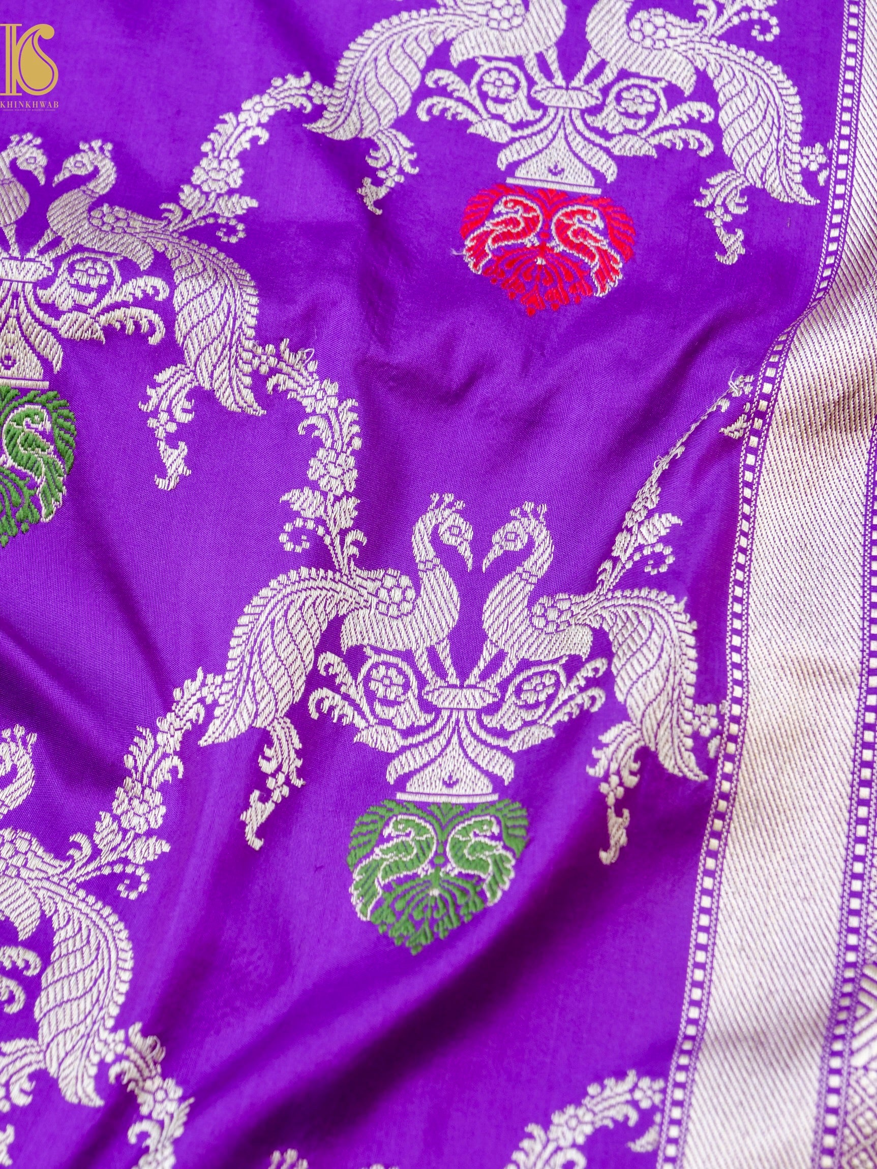 Banarasi Katan Silk Handwoven Kadwa Jaal Saree