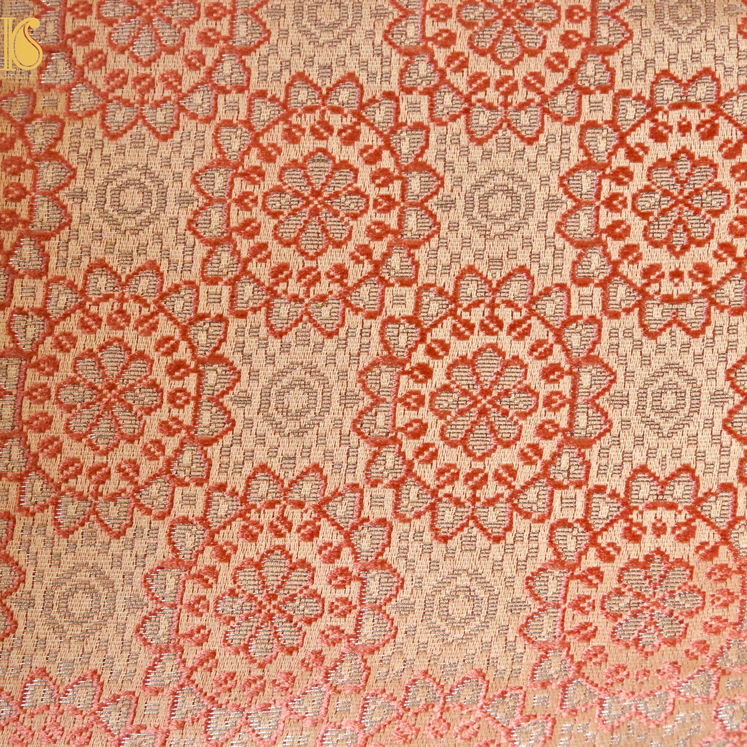 Banarasi Semi Silk Fabric Jacquard Weaving