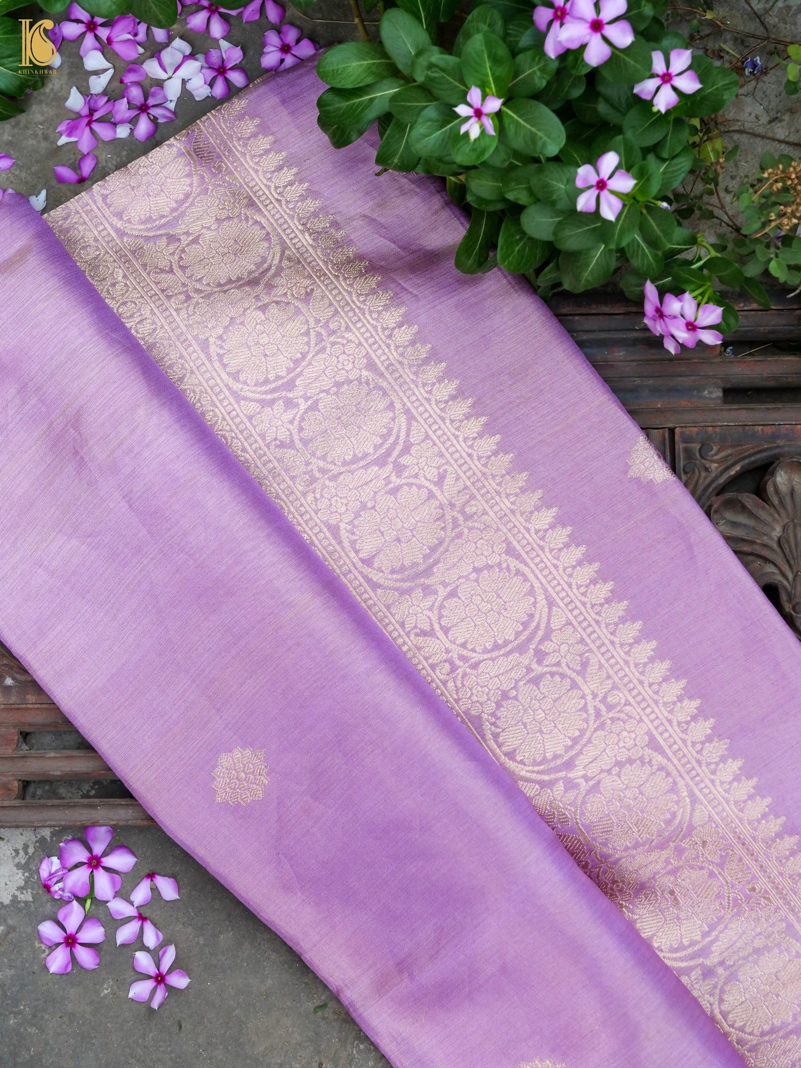 Handloom Banarasi Pure Silk Tissue Kadwa Ektara Saree