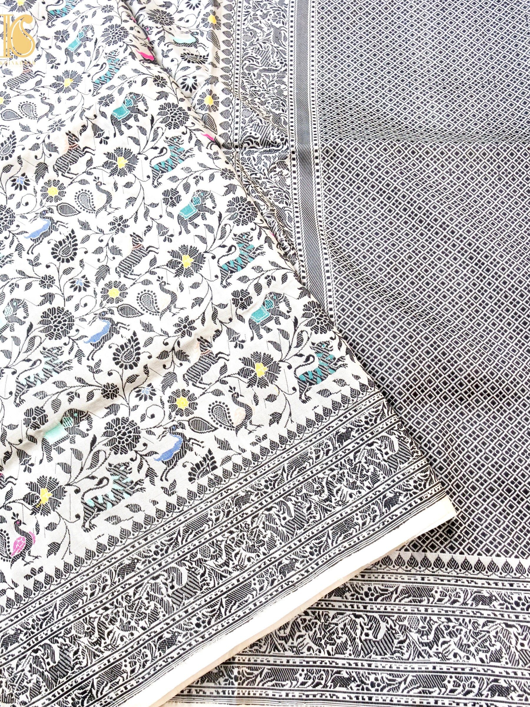 Handloom Banarasi Resham Shikargah Saree