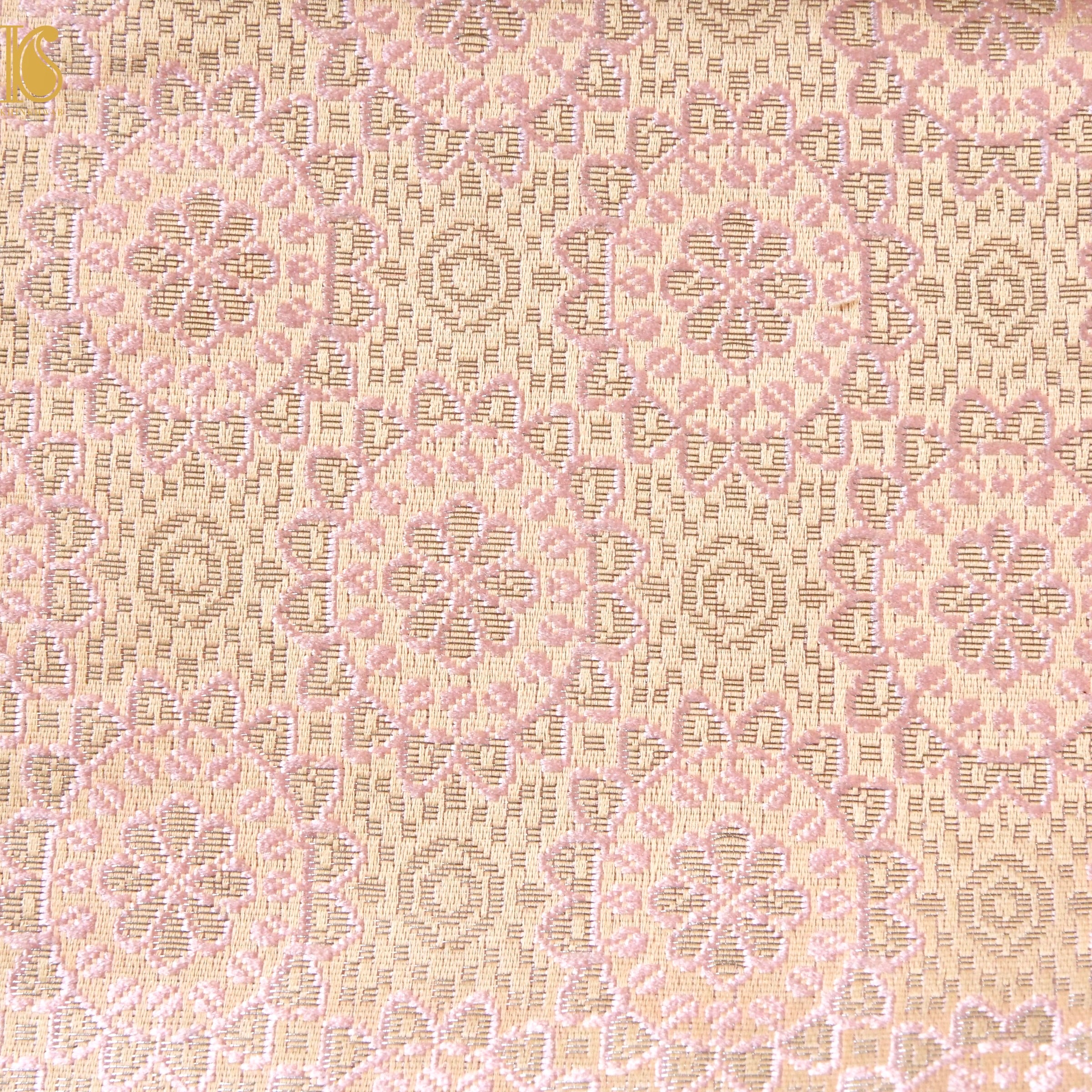 Banarasi Semi Silk Fabric Jacquard Weaving