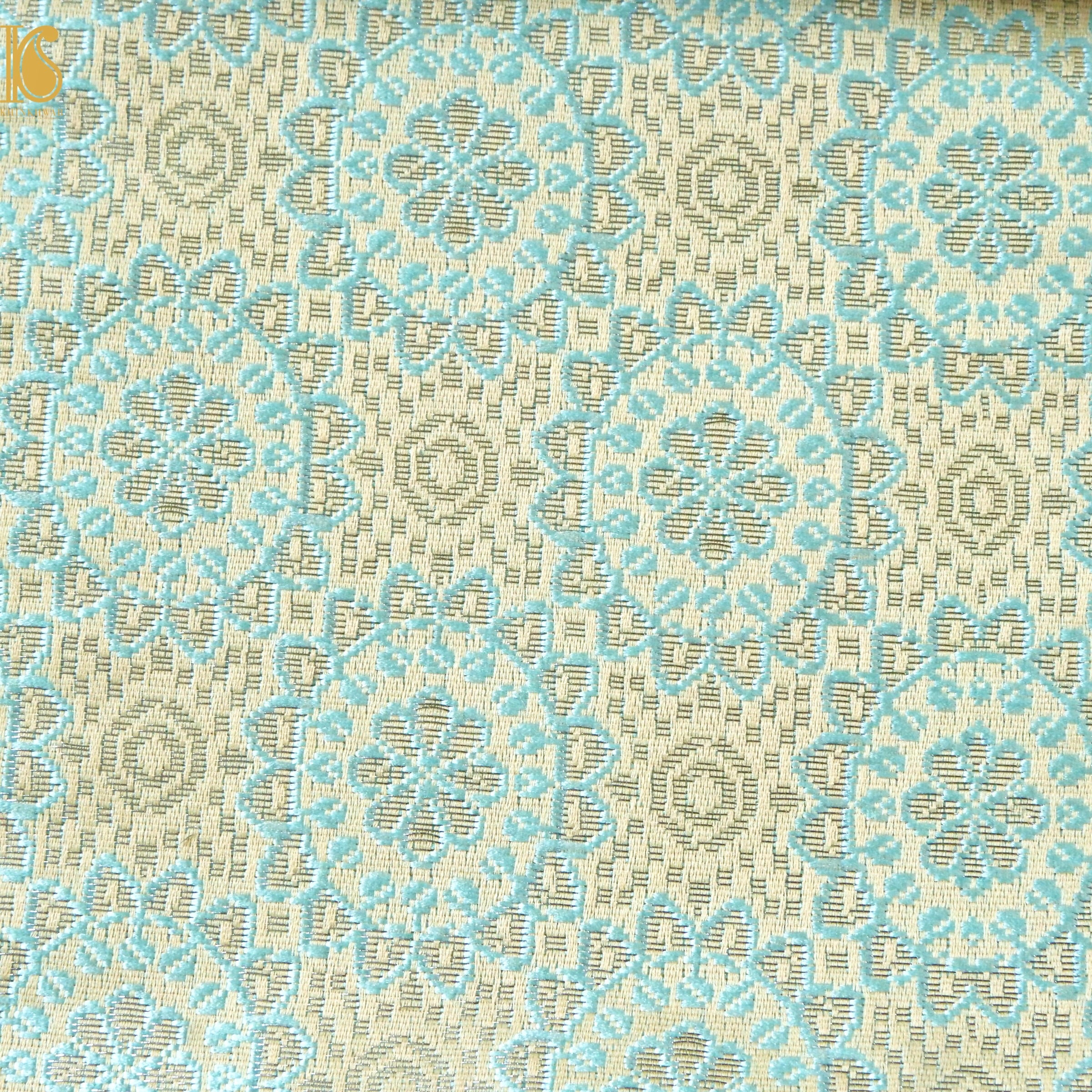 Banarasi Semi Silk Fabric Jacquard Weaving